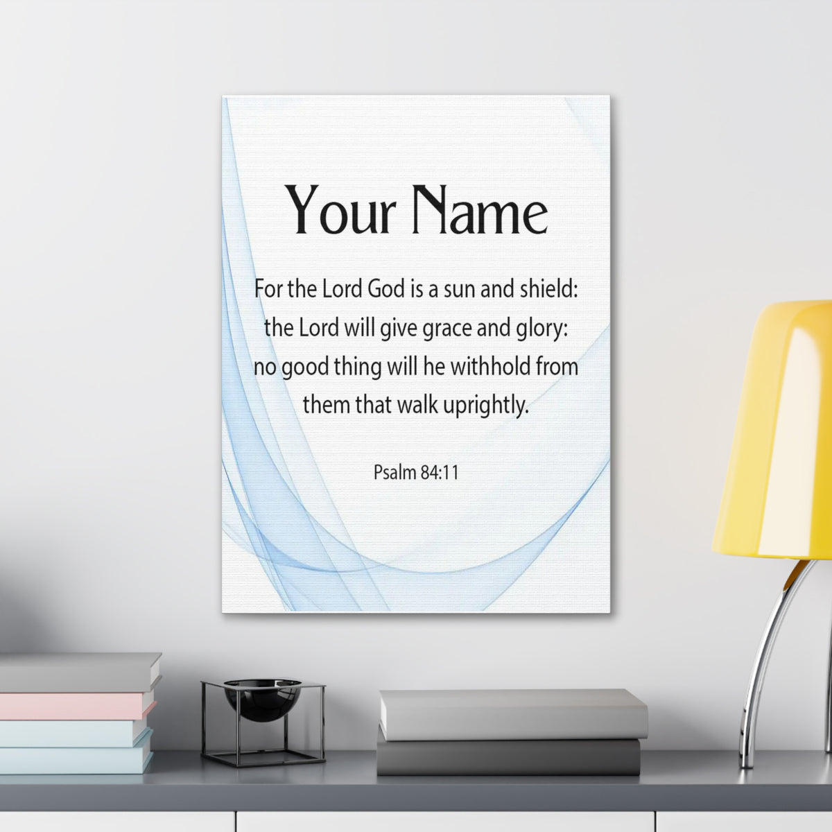 Scripture Walls Personalized Psalm 84:11 Bible Chapter Canvas Christian Wall Art Ready to Hang-Express Your Love Gifts