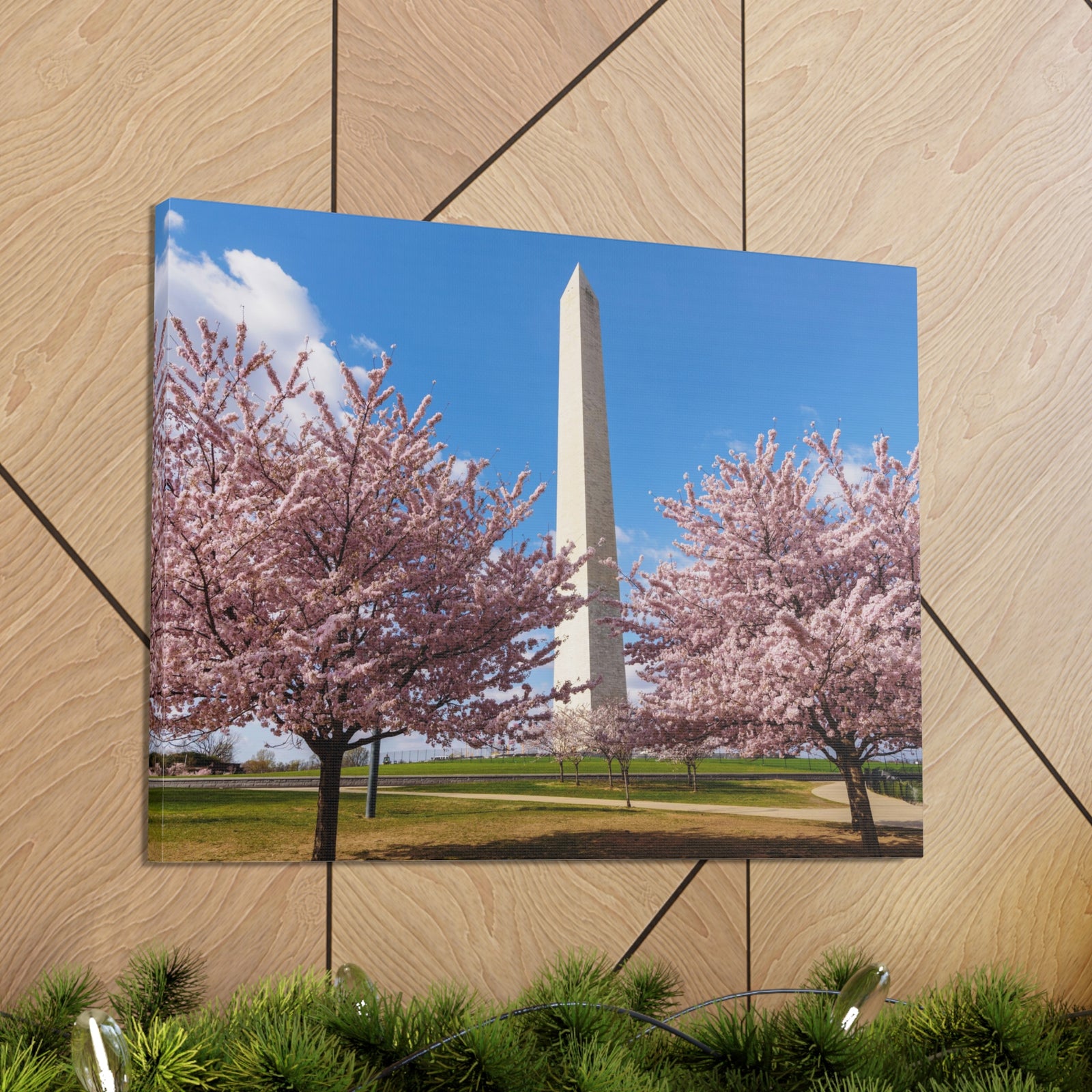 Mall Washington Blossom Festival Nature Wilderness Photography Canvas Wall Art for Home Decor Ready-to-Hang-Express Your Love Gifts