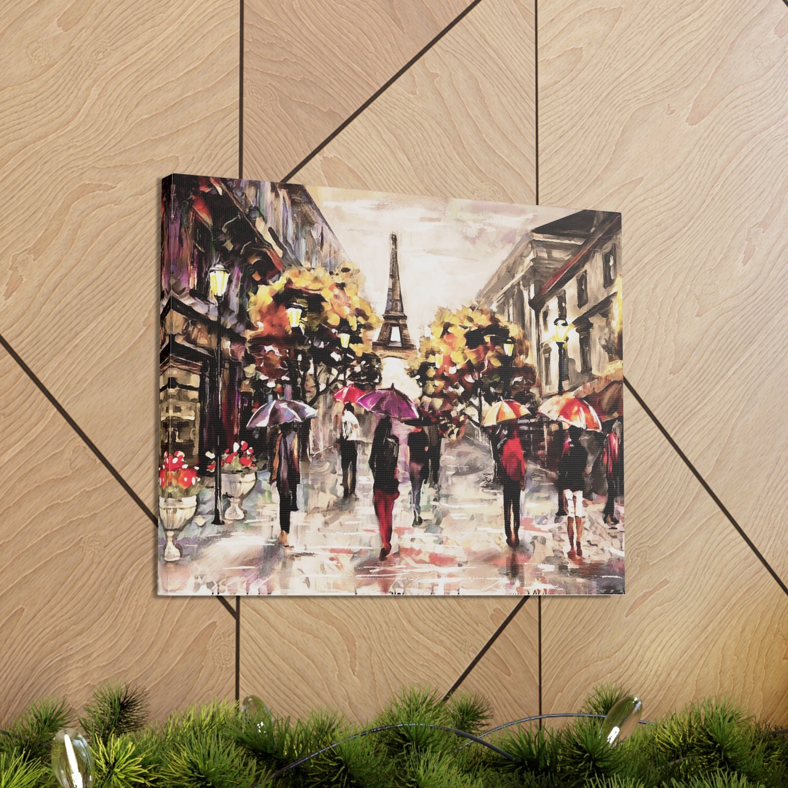 Paris Urban People Walking France Canvas Artwork High-Quality Breathtaking French City for Home Decor Ready to Hang-Express Your Love Gifts