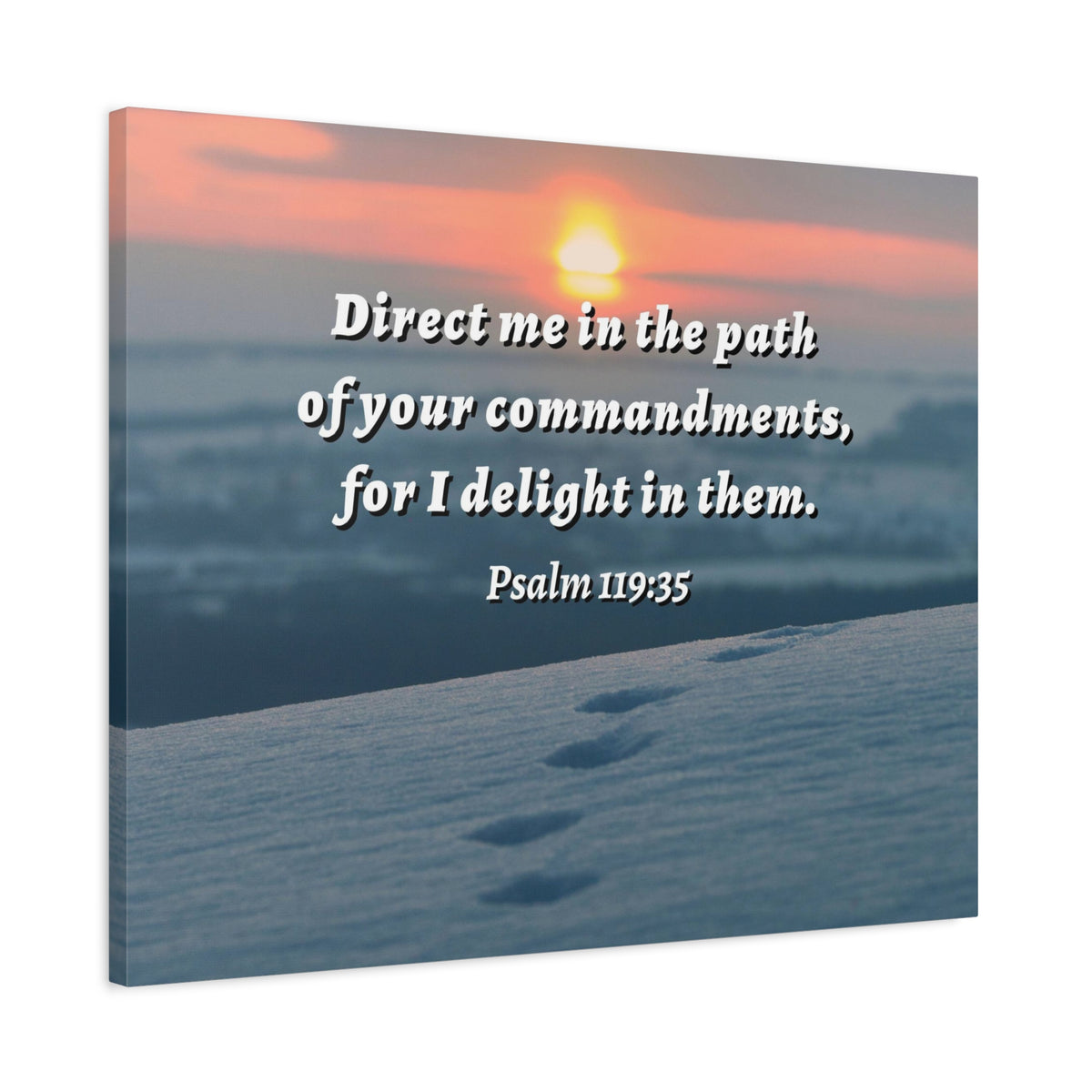 Scripture Walls Direct Me In The Path Psalm 119:35 Bible Verse Canvas Christian Wall Art Ready to Hang-Express Your Love Gifts