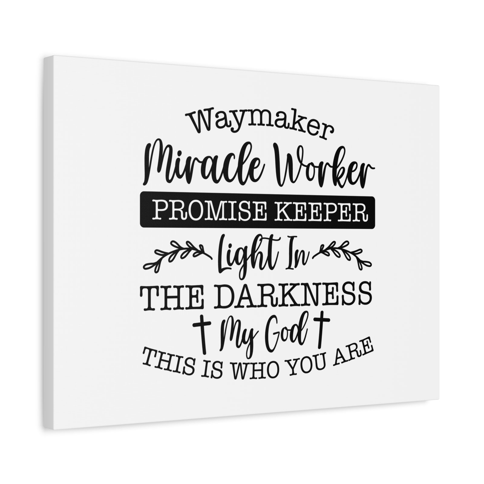 Scripture Walls Miracle Worker, Promise Keeper Psalm 145:13 White Bible Canvas Christian Wall Art Ready to Hang-Express Your Love Gifts