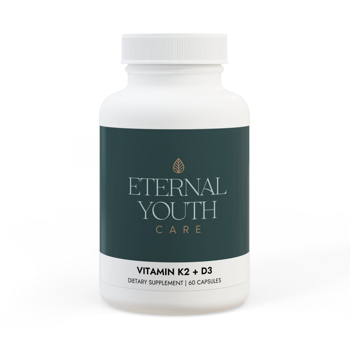 Eternal Youth Vitamin K2 + D3 Supplement – Bone &amp; Muscle Support Corn-Free, Lactose-Free (60 Capsules)-Express Your Love Gifts