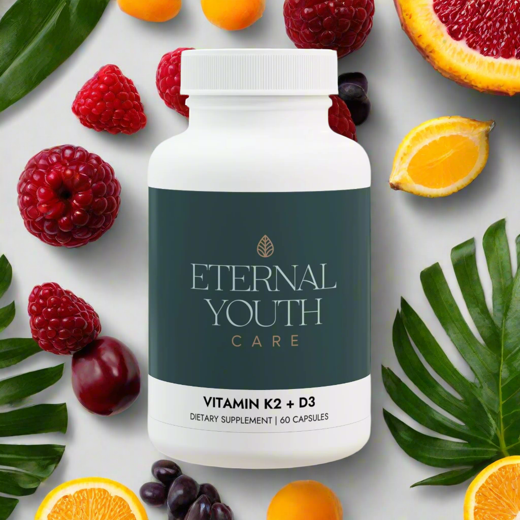 Eternal Youth Vitamin K2 + D3 Supplement – Bone & Muscle Support Corn-Free, Lactose-Free (60 Capsules)-Express Your Love Gifts