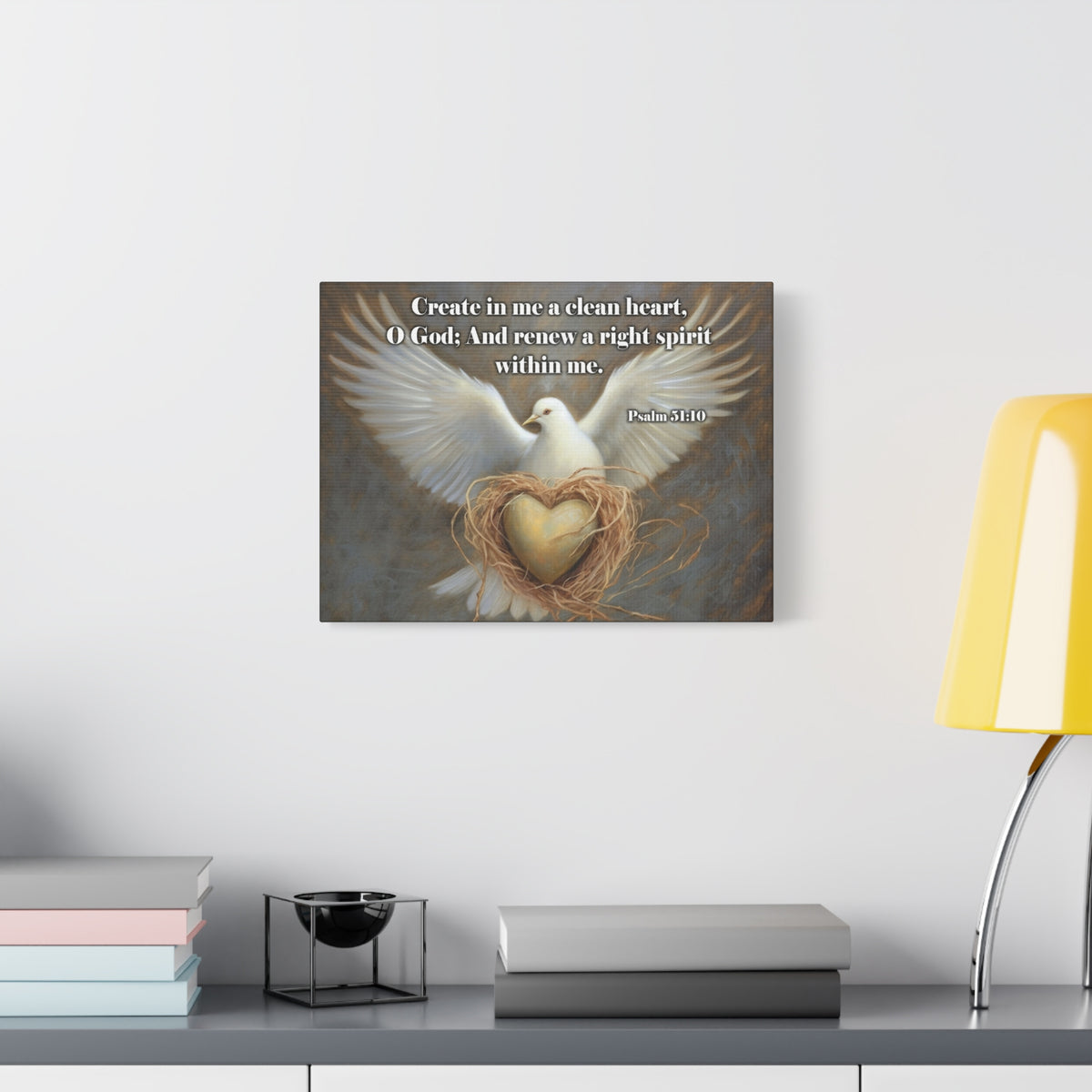 Scripture Walls Clean Heart Psalm 51:10 Christian Wall Art Print Ready to Hang Unframed-Express Your Love Gifts