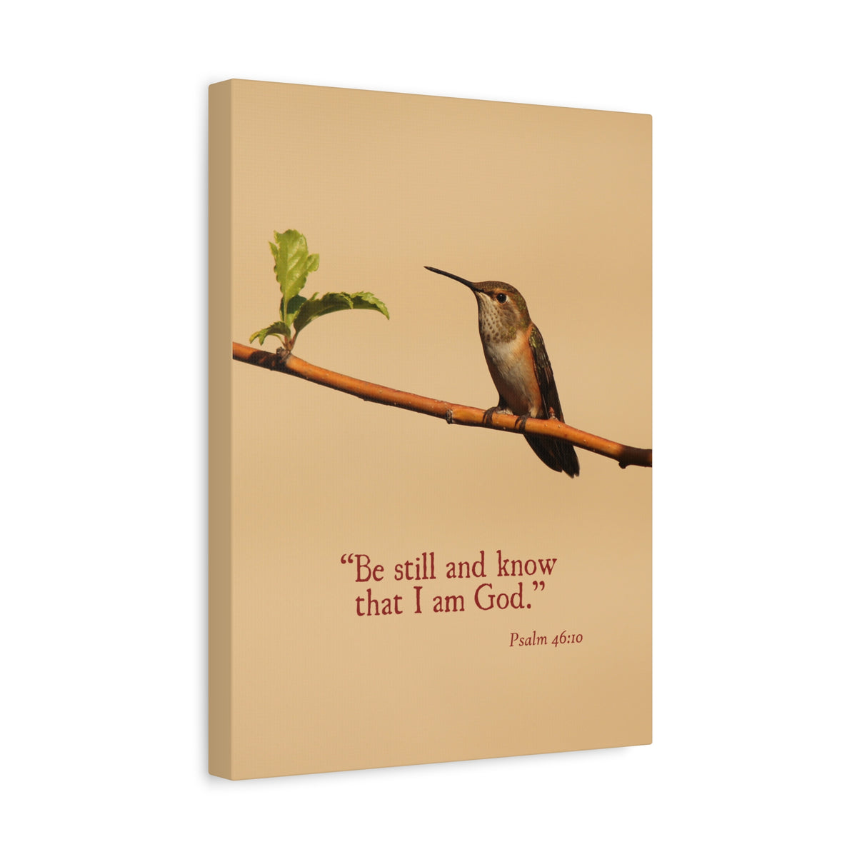 Scripture Canvas Know That I Am God Psalm 46:10 Christian Wall Art Bible Verse Print Ready to Hang-Express Your Love Gifts