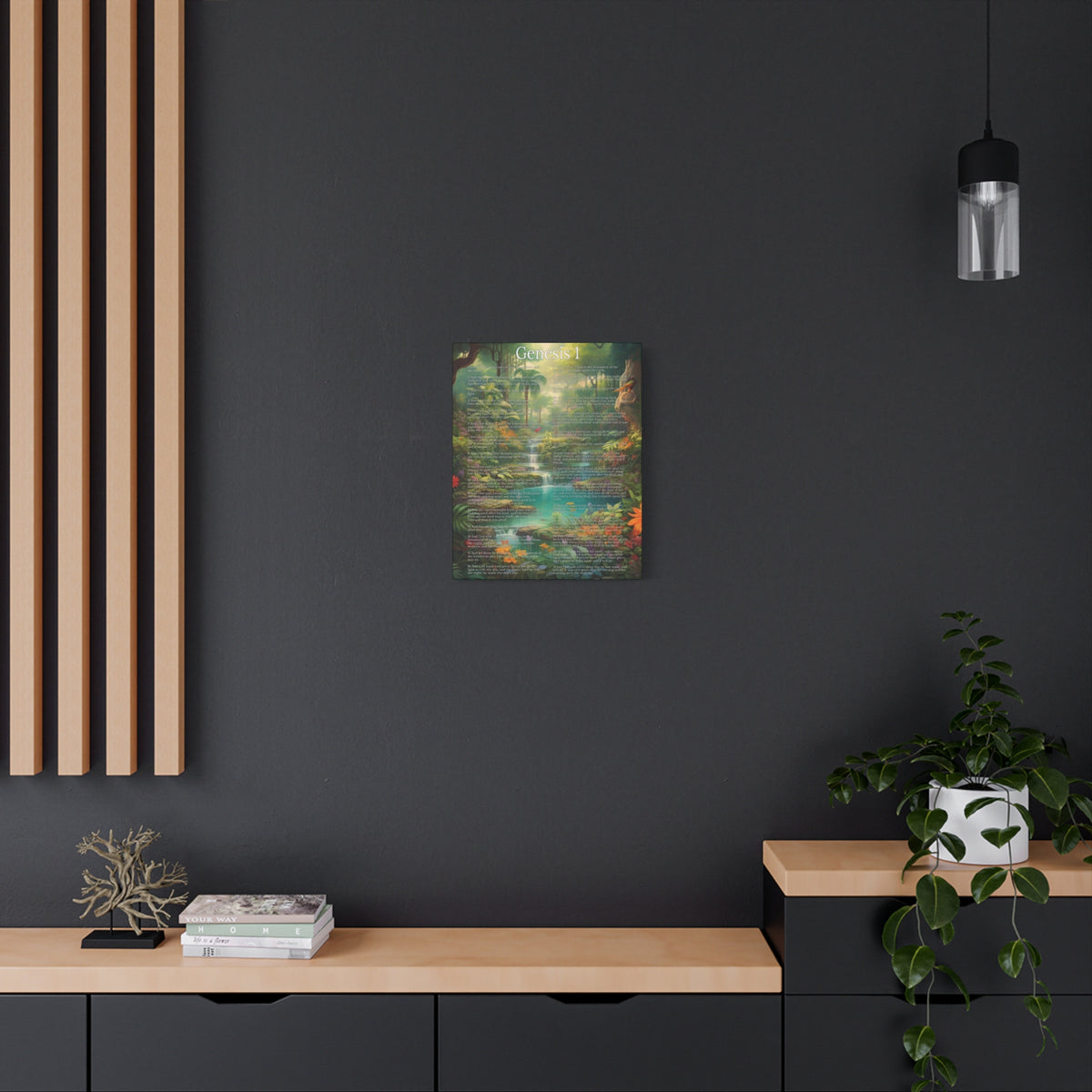 Scripture Walls Genesis 1 Chapter In the Beginning Christian Wall Art Print Ready to Hang Unframed-Express Your Love Gifts