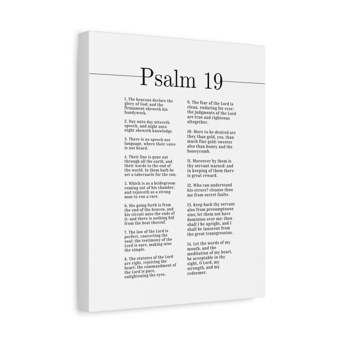 Scripture Canvas Declare The Glory Of God Psalm 19 Christian Wall Art Bible Verse Print Ready to Hang-Express Your Love Gifts