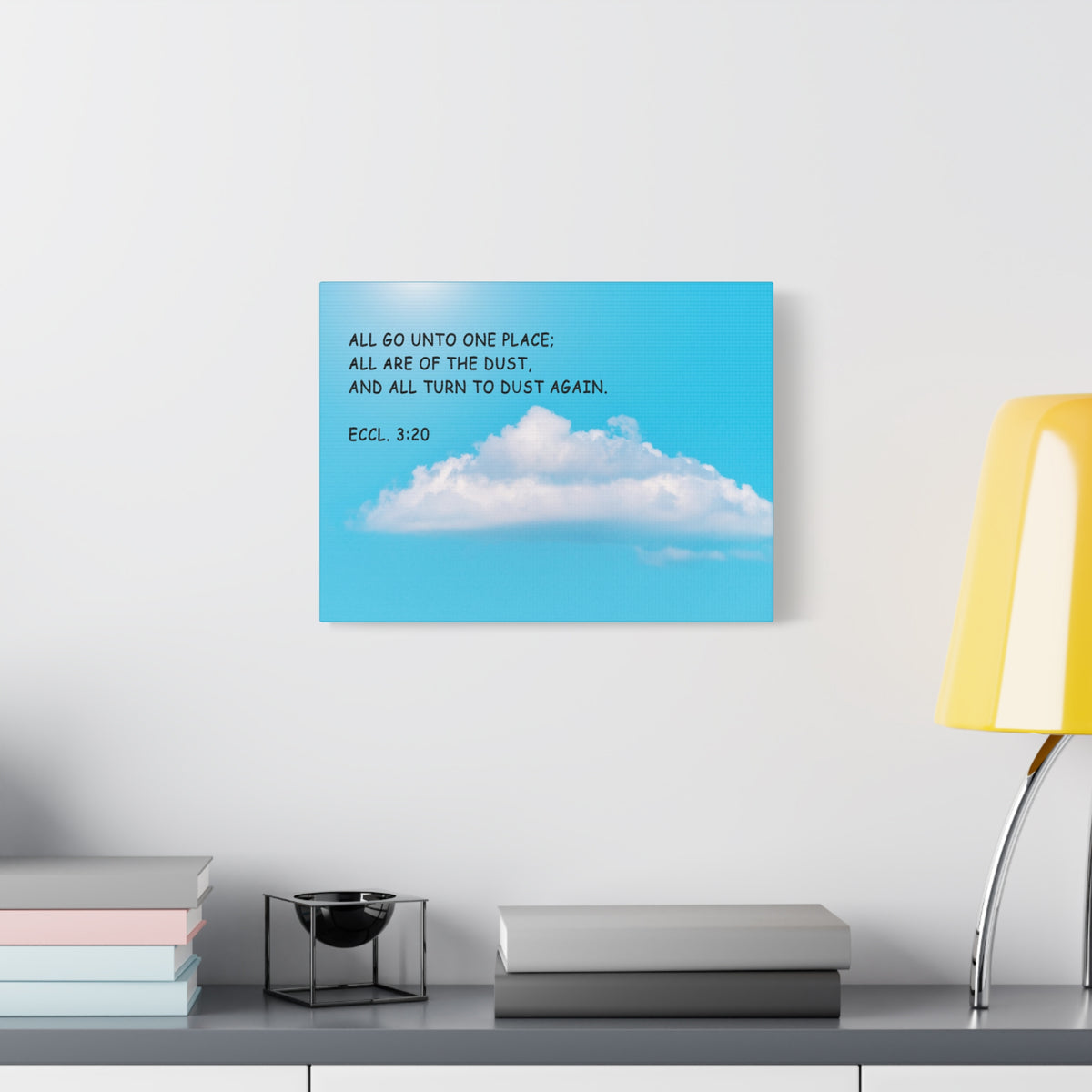 Scripture Walls Unto One Place Ecclesiastes 3:20 Bible Verse Canvas Christian Wall Art Ready to Hang-Express Your Love Gifts