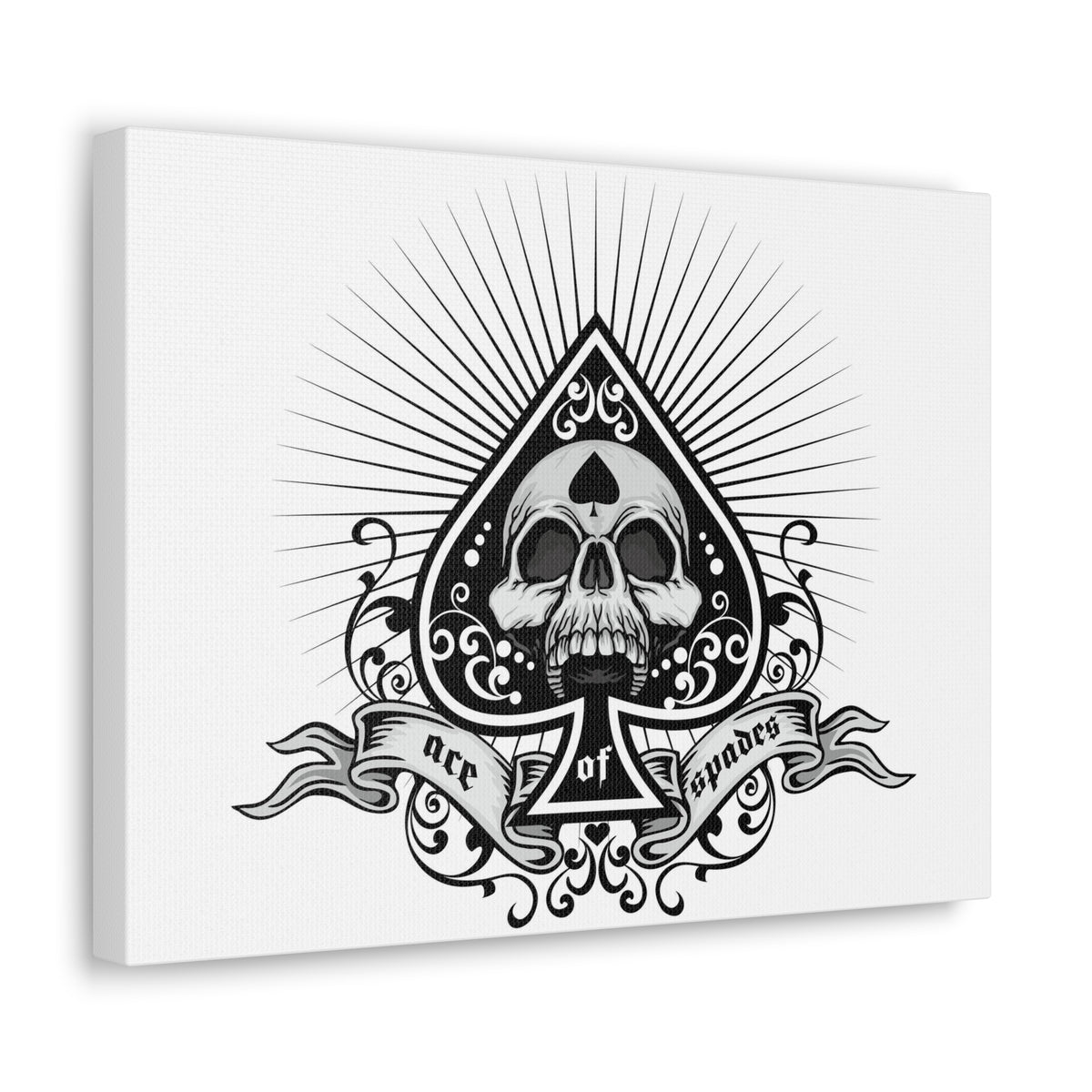 Grunge Ace of Spades Playing Card Canvas Wall Art for Home Decor Ready-to-Hang-Express Your Love Gifts