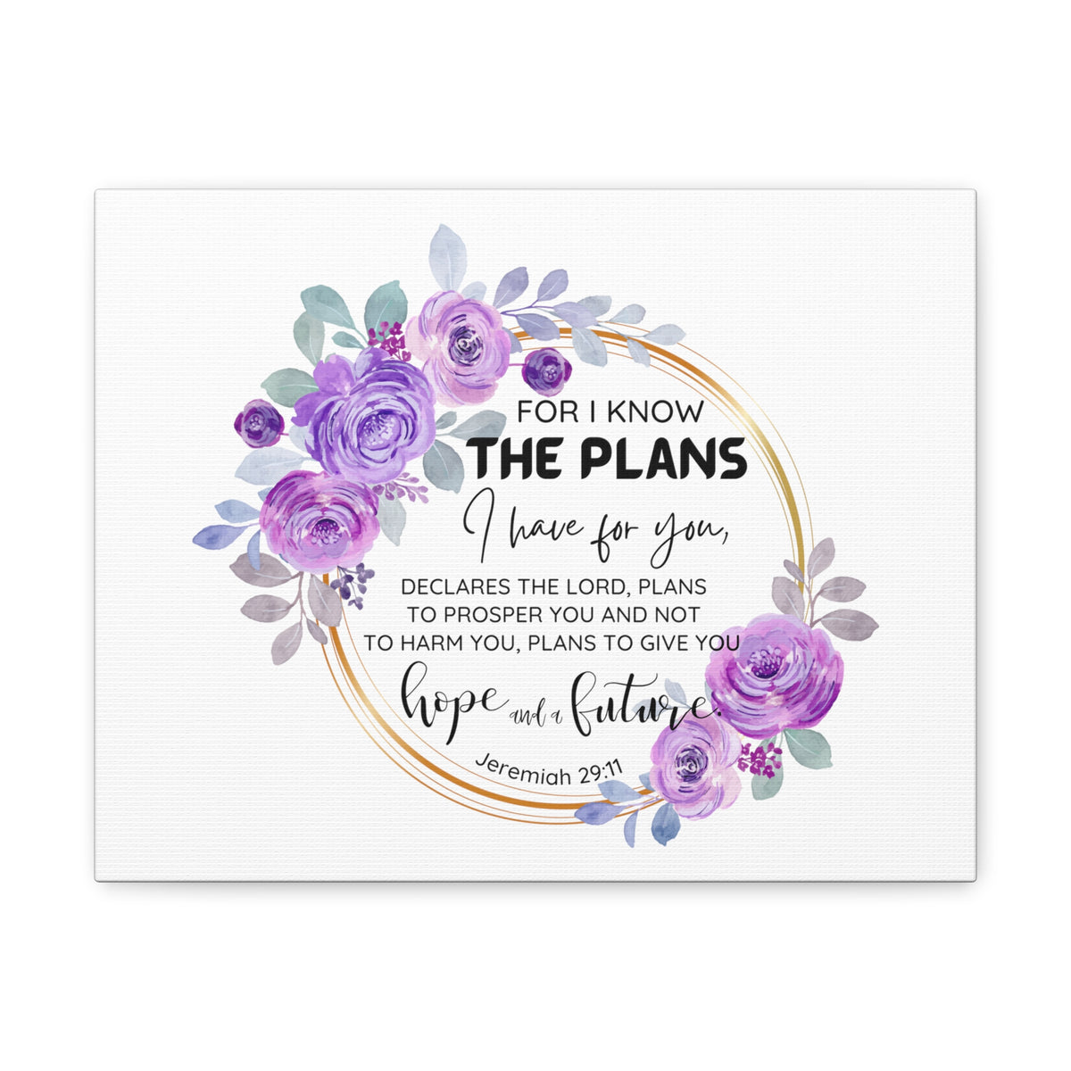 Scripture Walls Jeremiah 29:11 The Plans I Have Bible Verse Canvas Christian Wall Art Ready to Hang Unframed-Express Your Love Gifts