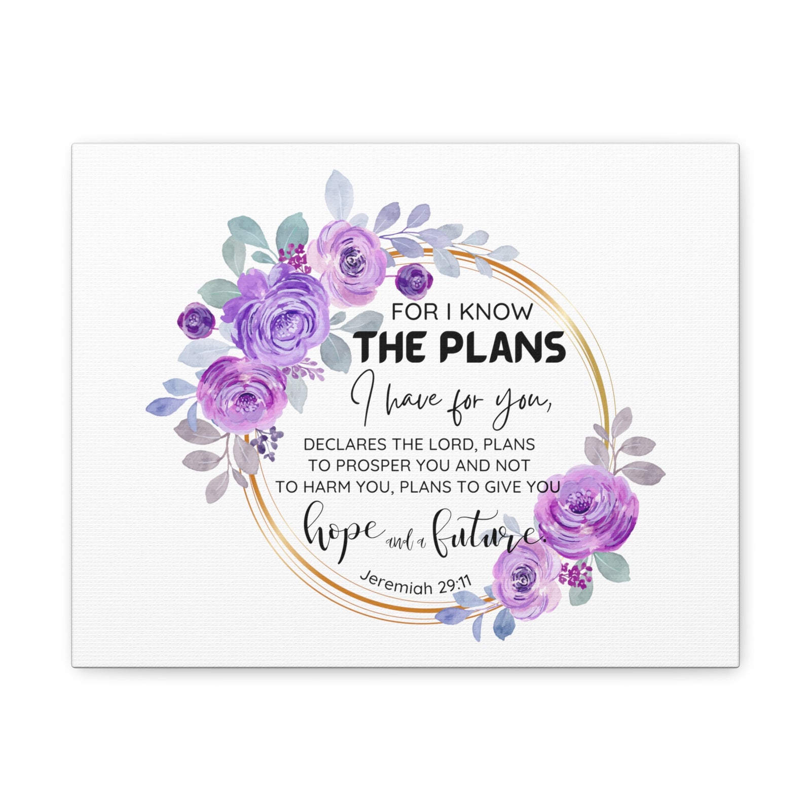 Scripture Walls Jeremiah 29:11 The Plans I Have Bible Verse Canvas Christian Wall Art Ready to Hang Unframed-Express Your Love Gifts