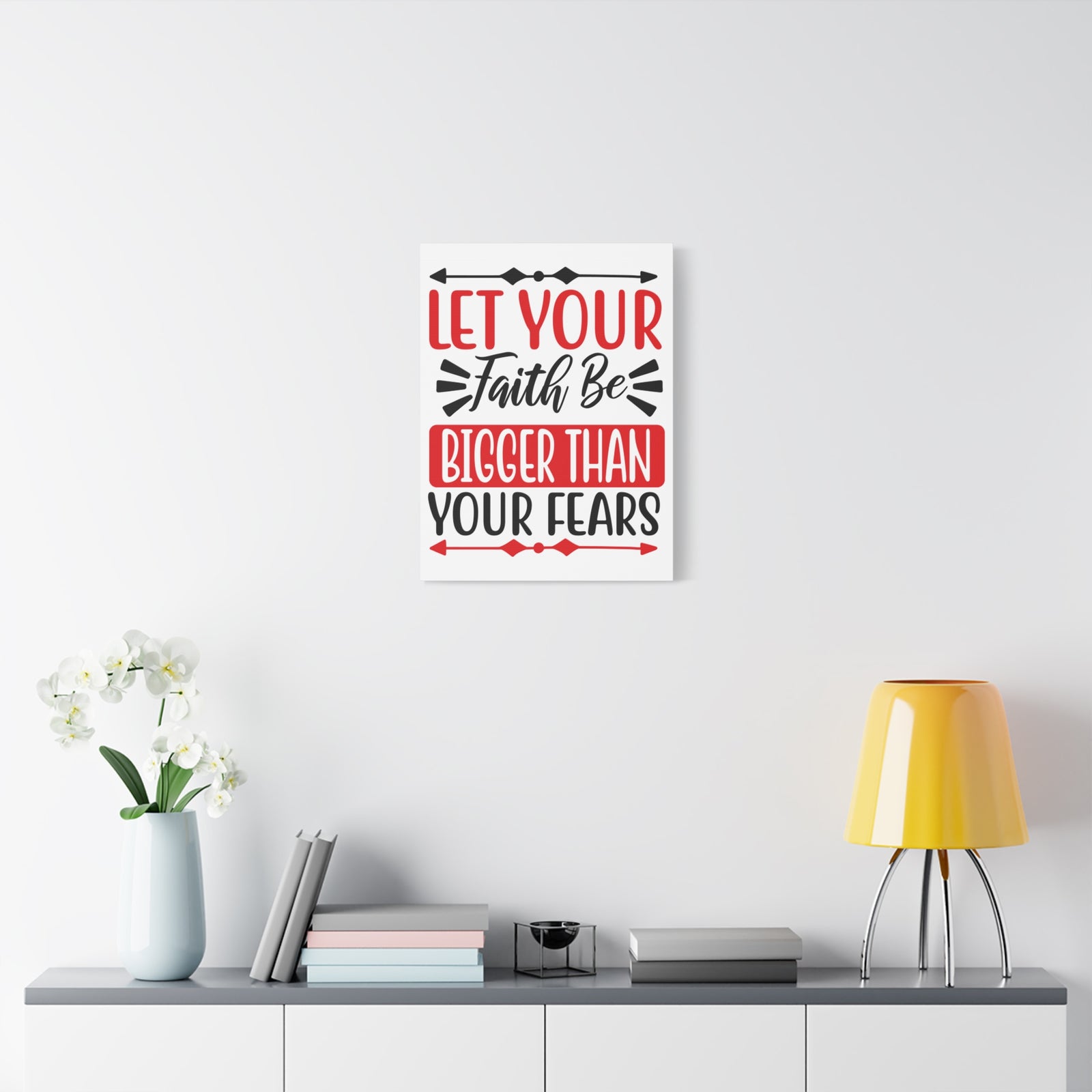 Scripture Canvas Let Your Fate Psalm 34:4 Christian Wall Art Print Ready to Hang-Express Your Love Gifts