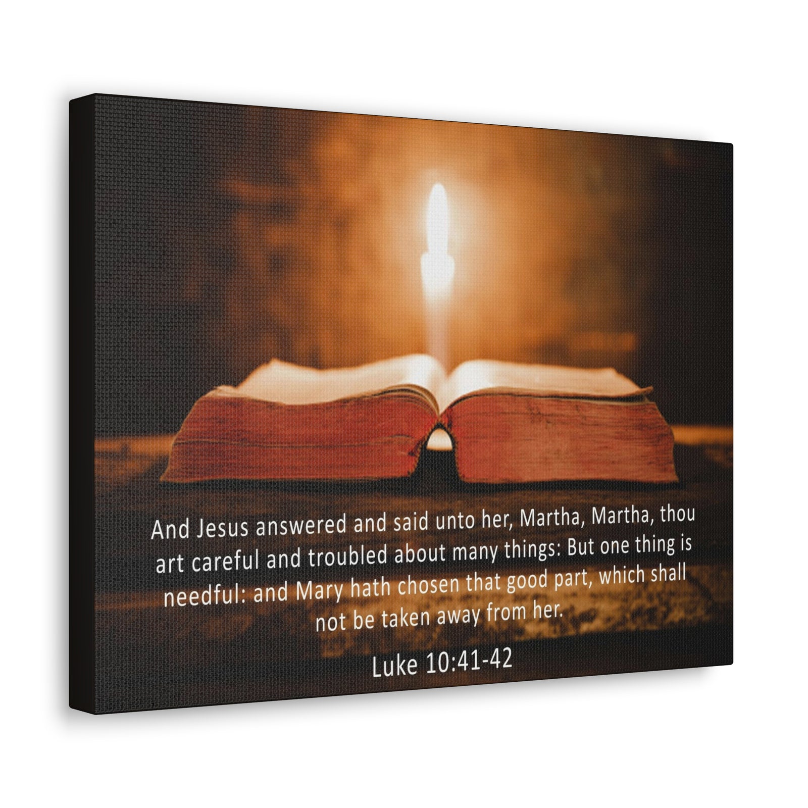 Scripture Walls Luke 10:41-42 Bible Verse Canvas Christian Wall Art Ready to Hang Unframed-Express Your Love Gifts
