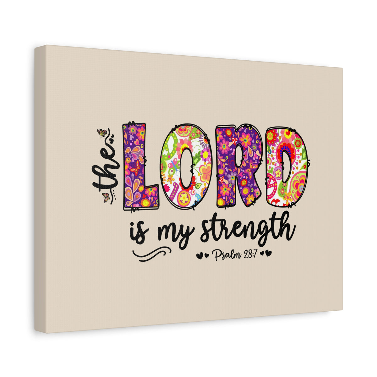 Scripture Walls My Strength Psalm 28:7 Bible Verse Canvas Christian Wall Art Ready to Hang-Express Your Love Gifts