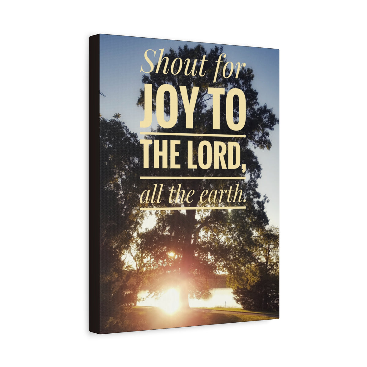 Scripture Walls Shout For Joy Psalm 100:1 Bible Verse Canvas Christian Wall Art Ready to Hang-Express Your Love Gifts