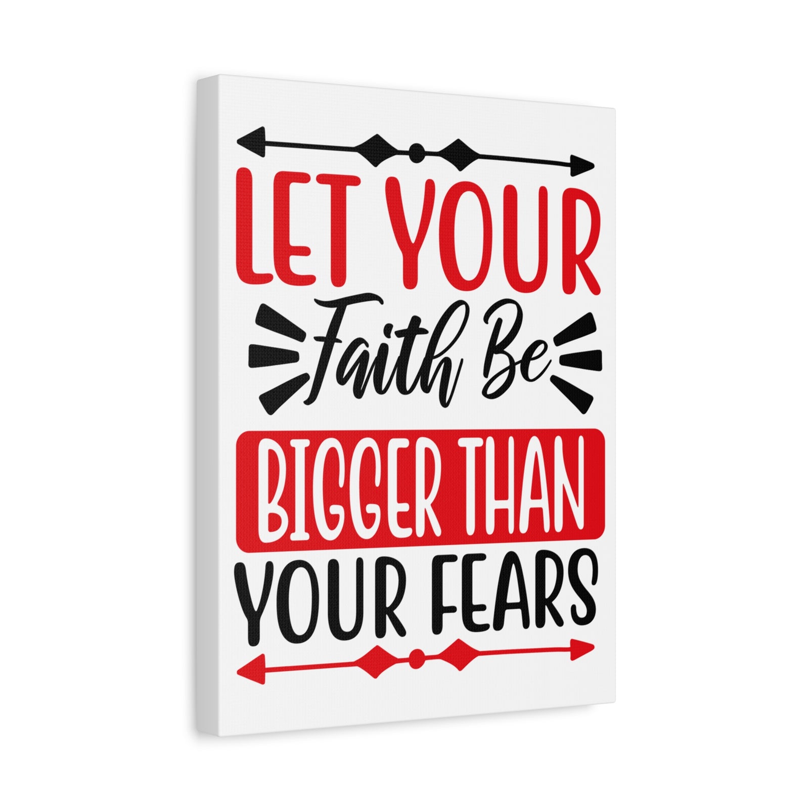 Scripture Canvas Let Your Fate Psalm 34:4 Christian Wall Art Print Ready to Hang-Express Your Love Gifts