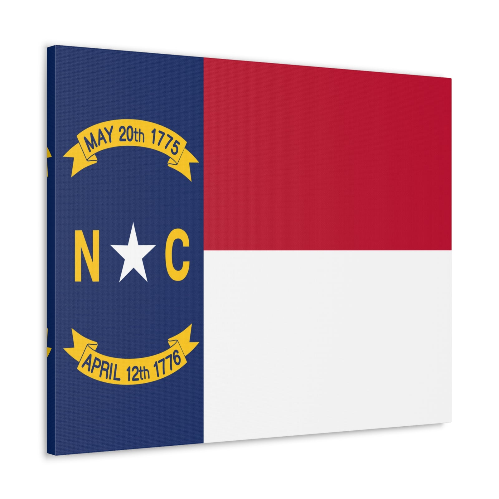 North Carolina Stage Flag Canvas Vibrant Wall Art Unframed Home Decor-Express Your Love Gifts