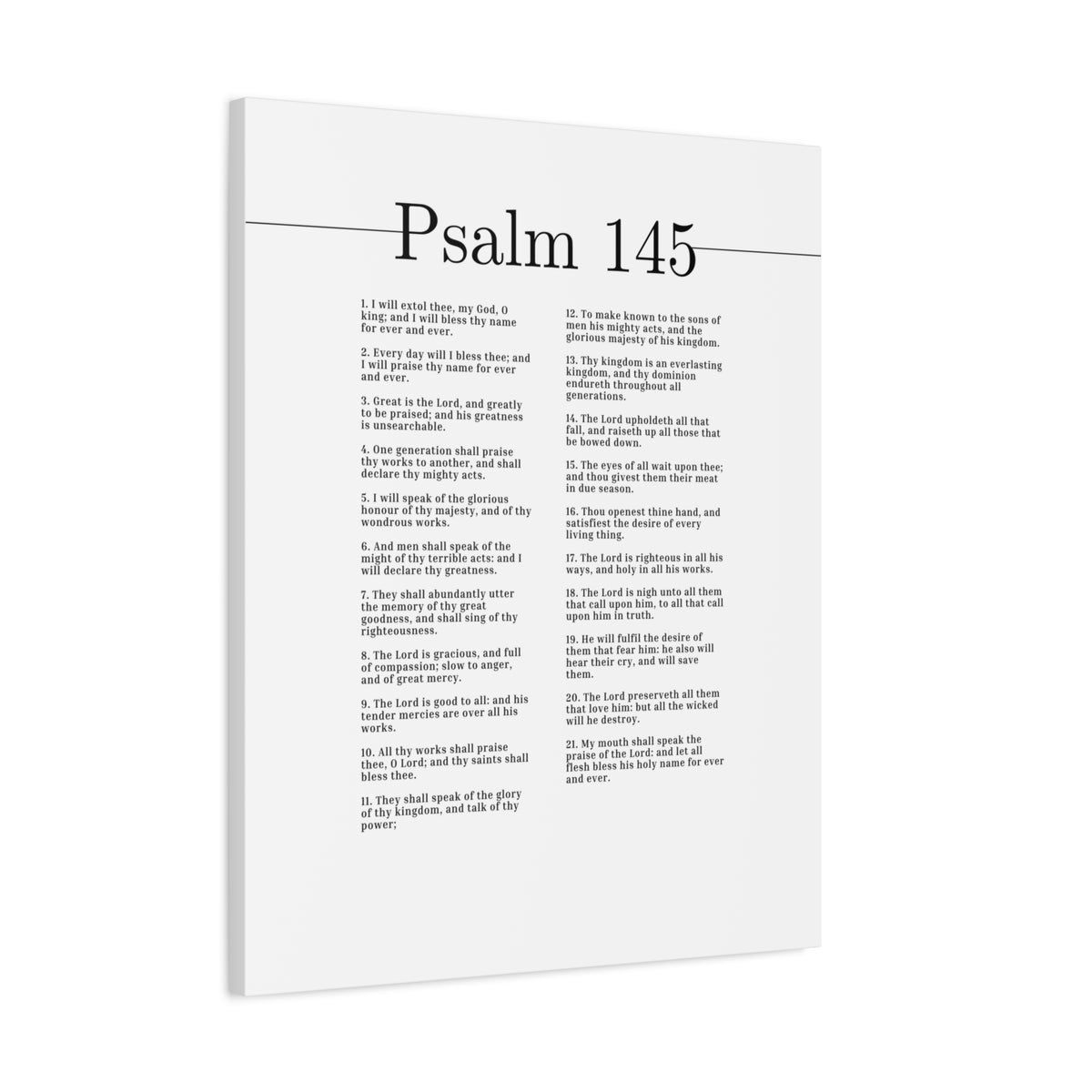 Scripture Canvas My God, O King Psalm 145 Christian Wall Art Bible Verse Print Ready to Hang-Express Your Love Gifts