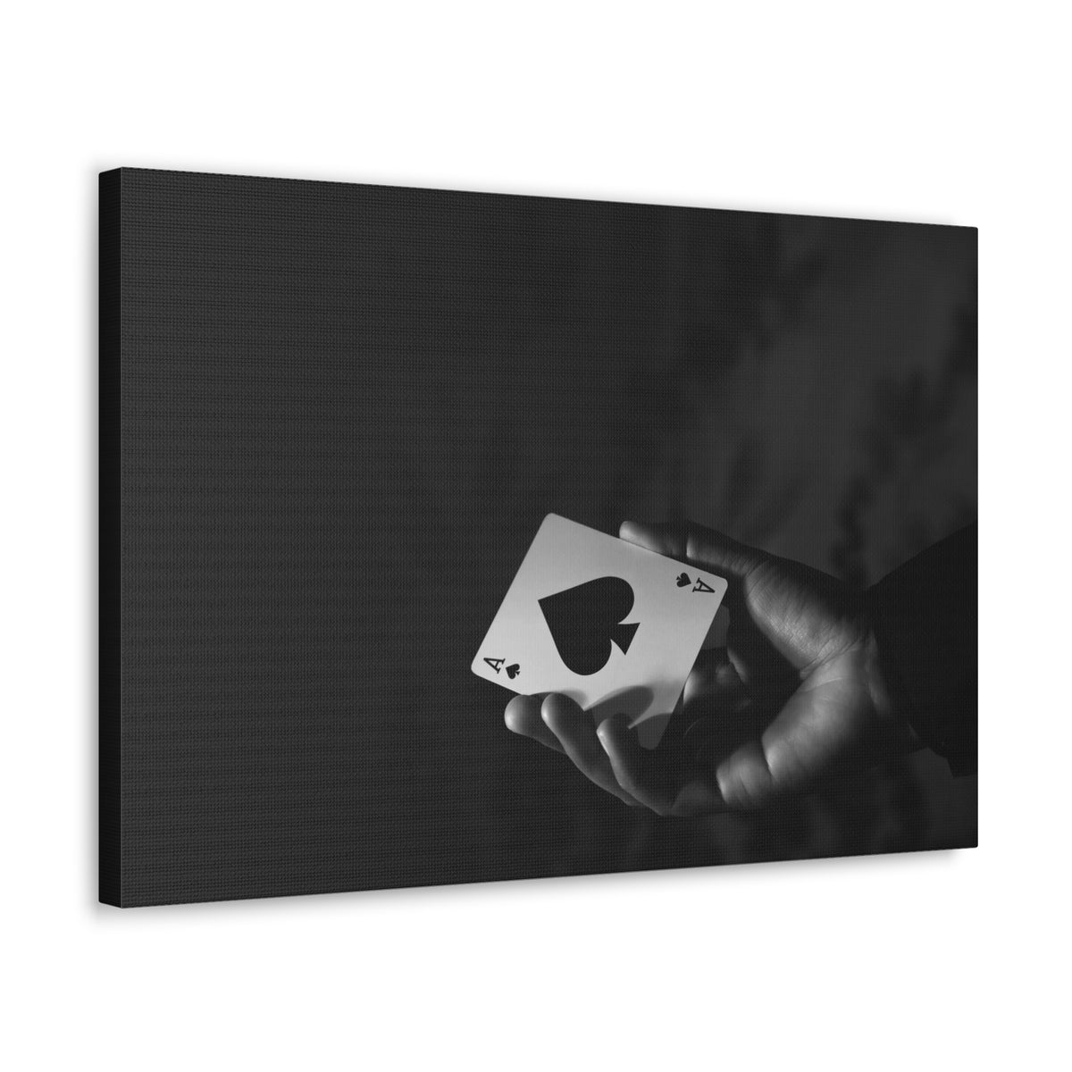 Ace of Spades In Hand Playing Card Canvas Wall Art for Home Decor Ready-to-Hang-Express Your Love Gifts