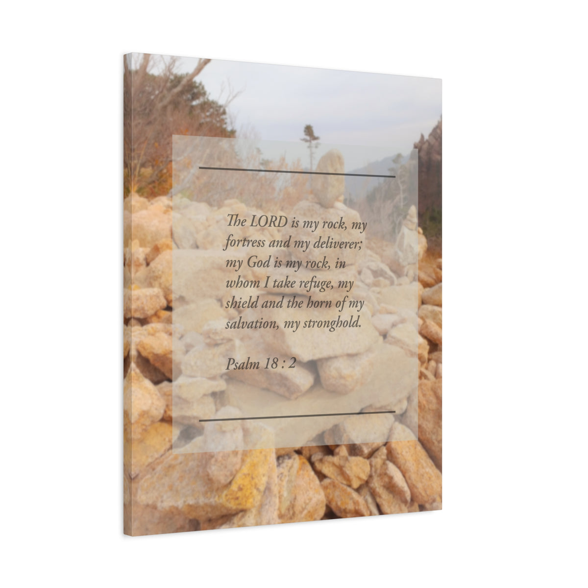 Scripture Walls Horn Of My Salvation Psalm 18:2 Bible Verse Canvas Christian Wall Art Ready to Hang-Express Your Love Gifts