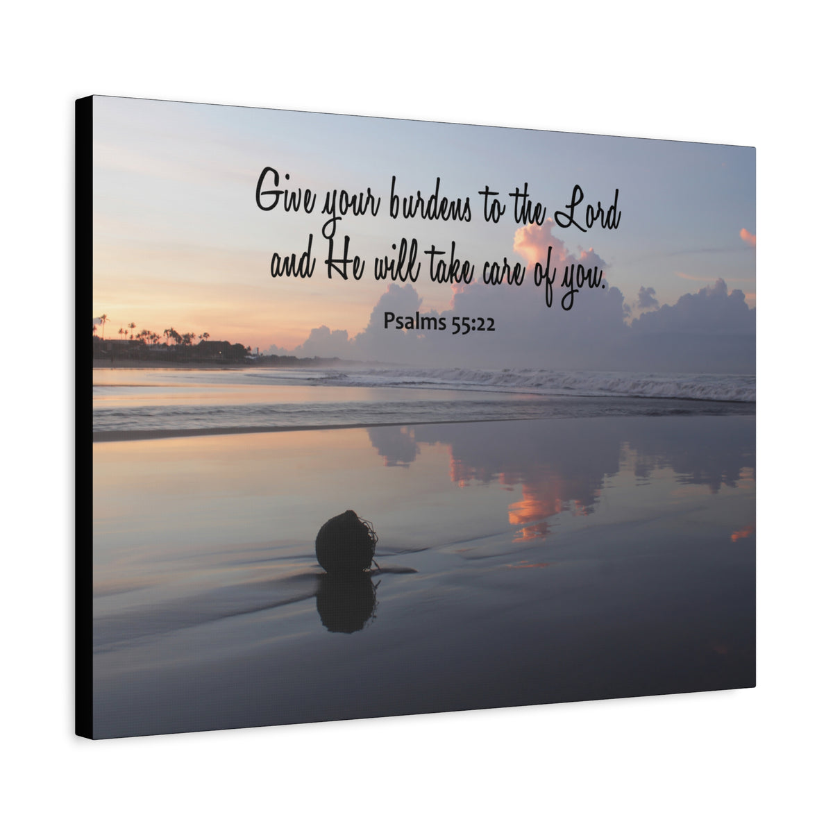 Scripture Walls Care Of You Psalms 55:22 Bible Verse Canvas Christian Wall Art Ready to Hang-Express Your Love Gifts