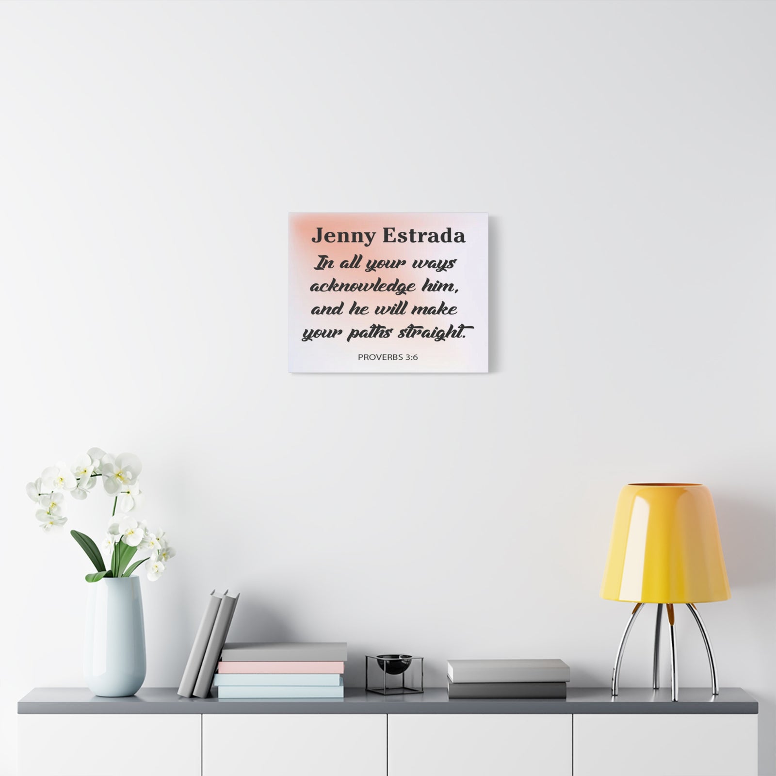 Pesronalized Proverbs 3:6 Canvas Gallery Wraps-Express Your Love Gifts