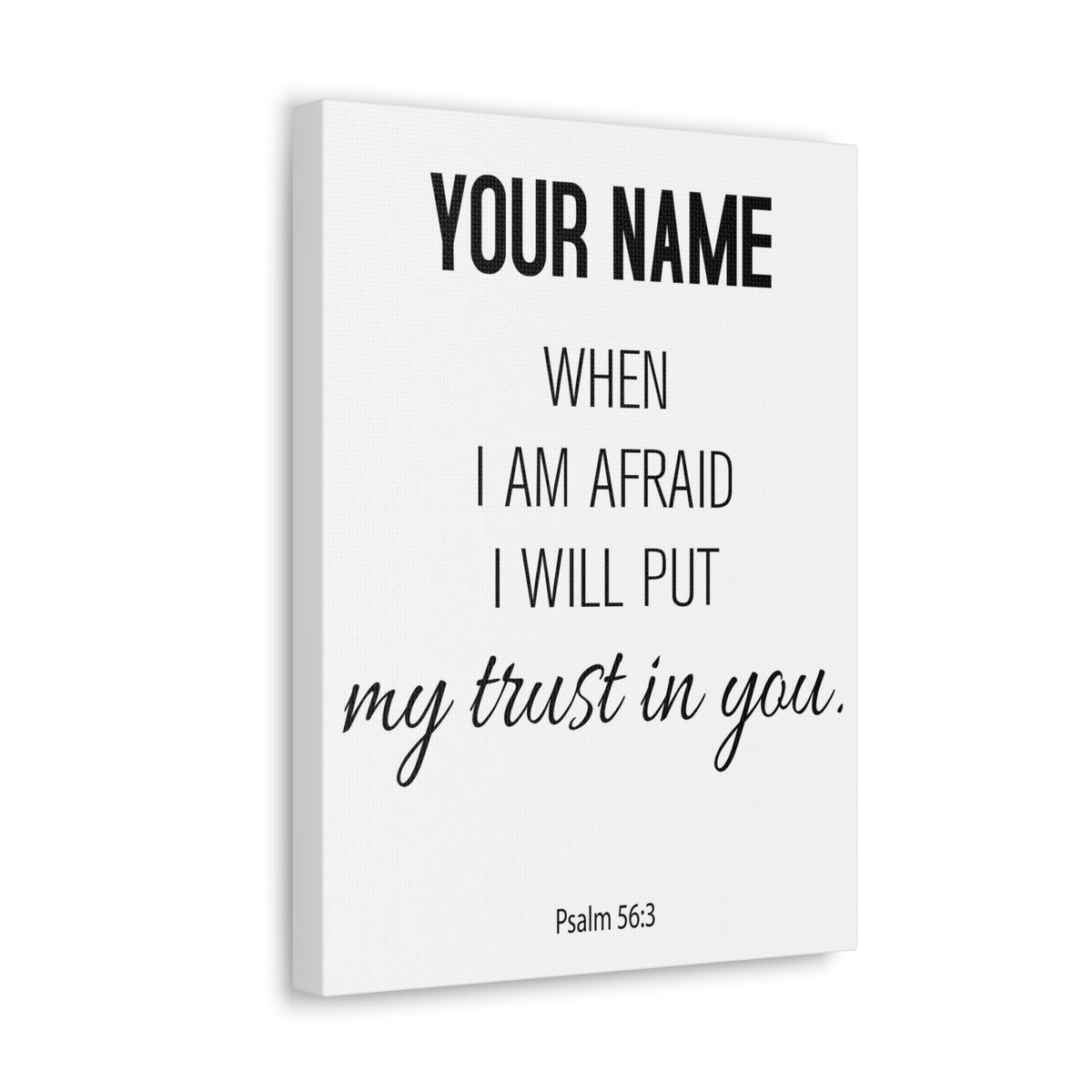 Personalized Psalm 56:3 I Will Put My Trust in You-Express Your Love Gifts