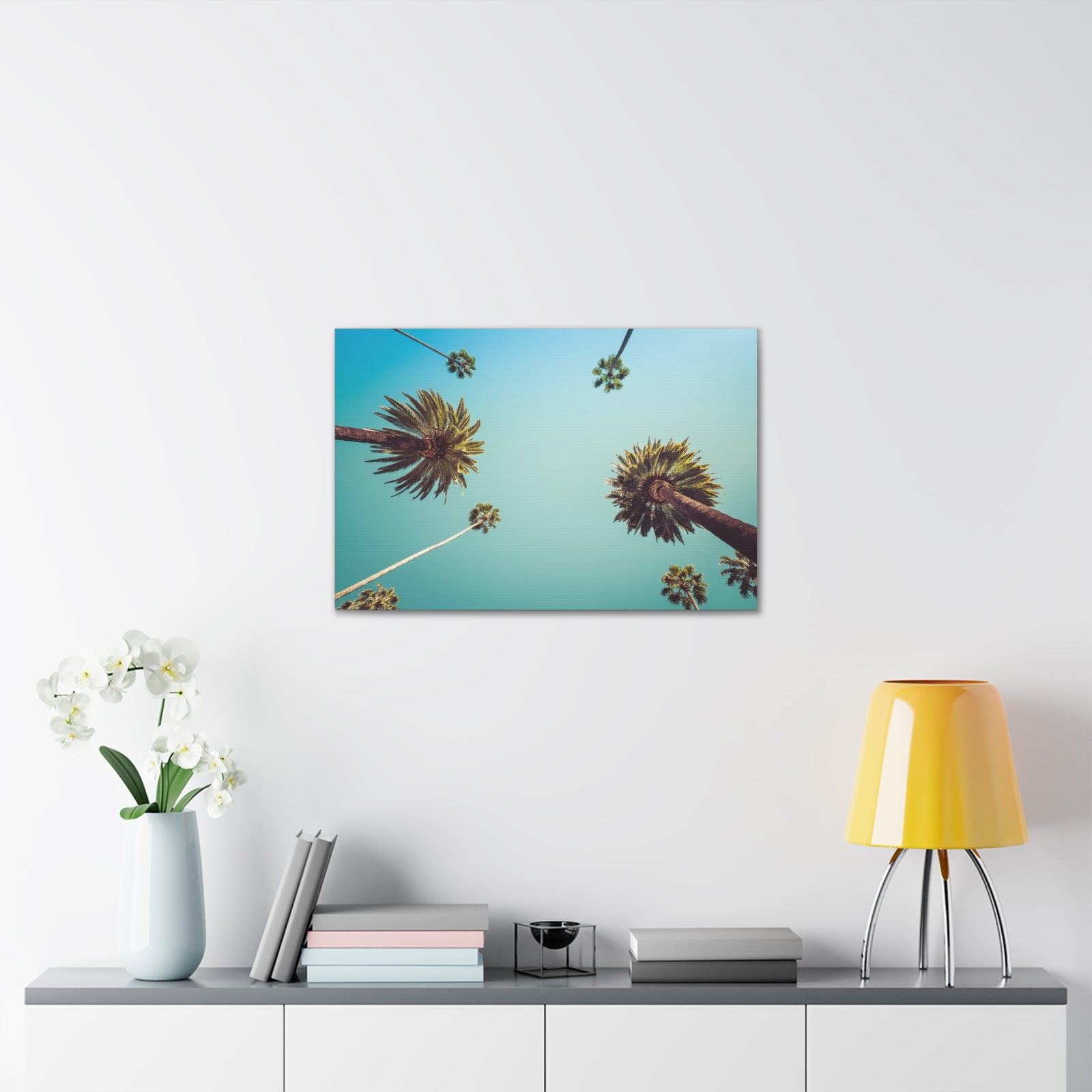 Los Angeles Palm Trees Modern Multicolor Scenic Nature Photography Canvas Home Office Decor Ready to Hang-Express Your Love Gifts