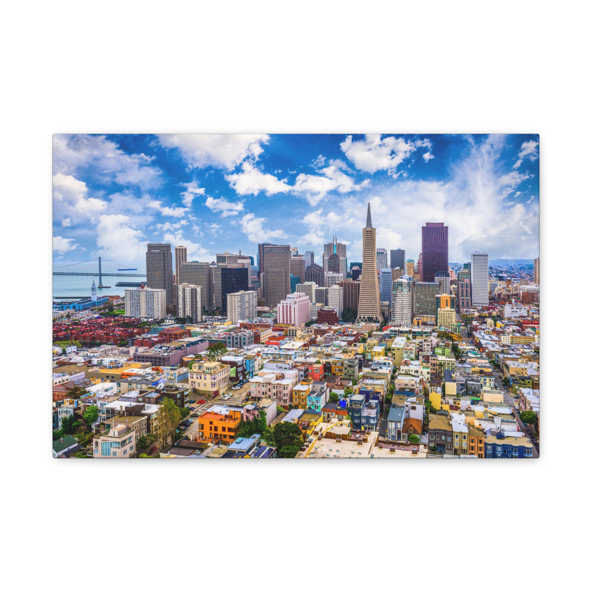 San Francisco Daytime Skyline Canvas Artwork High-Quality Breathtaking Stunning Cityscape for Home Decor Ready to Hang-Express Your Love Gifts