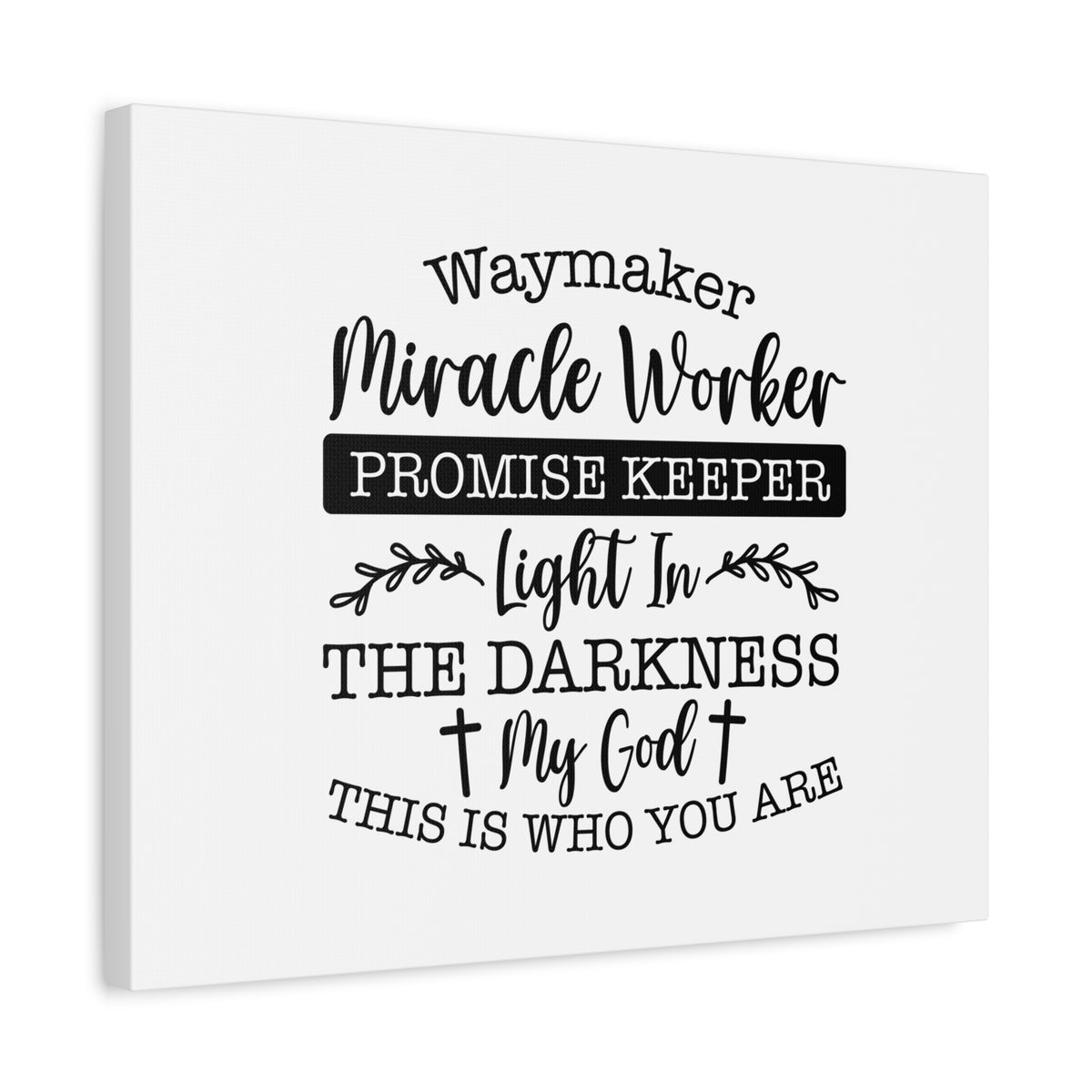 Scripture Walls Miracle Worker, Promise Keeper Psalm 145:13 White Bible Canvas Christian Wall Art Ready to Hang-Express Your Love Gifts