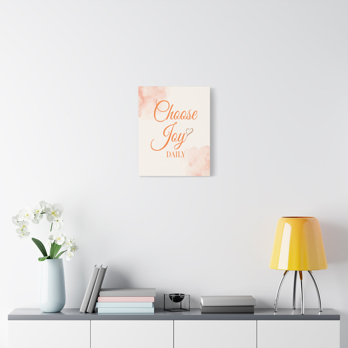 Choose Joy Daily Inspirational Motivational Quote Canvas Wall Art for Home Decor Ready-to-Hang-Express Your Love Gifts