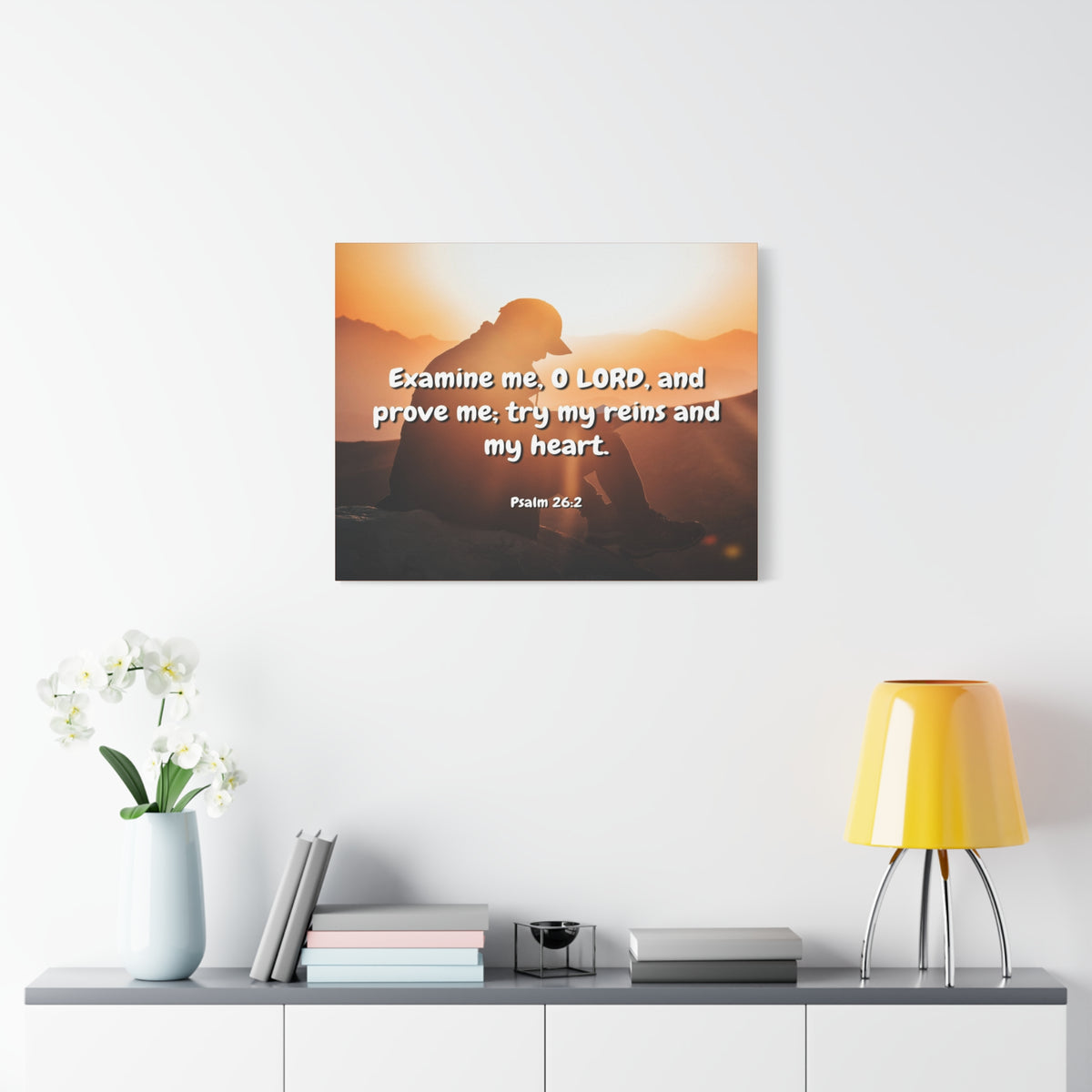 Scripture Canvas Prove Me Psalms 26:2 Christian Wall Art Bible Verse Print Ready to Hang-Express Your Love Gifts