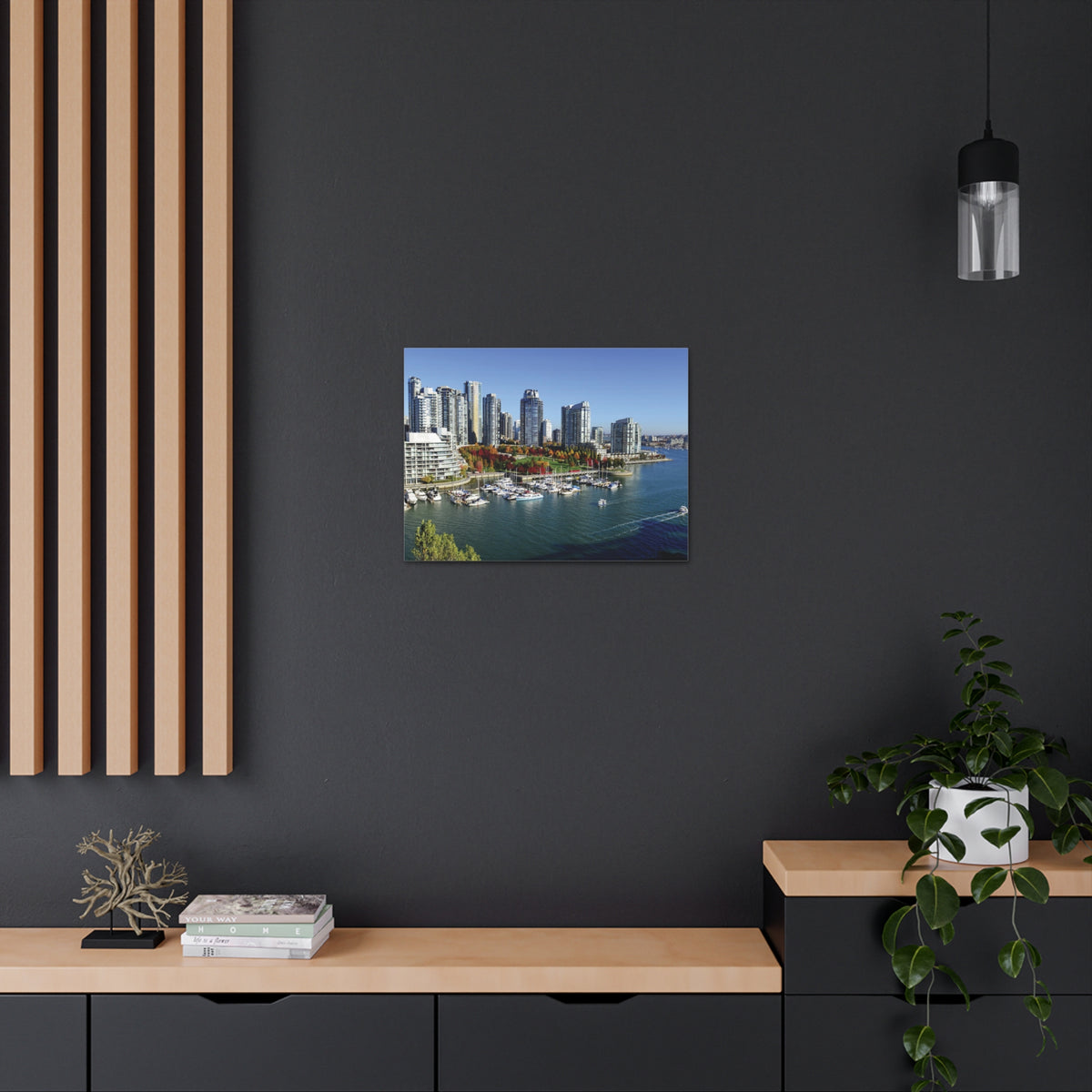 Vancouver Daytime Skyline Canvas Artwork High-Quality Breathtaking Stunning Cityscape for Home Decor Ready to Hang-Express Your Love Gifts