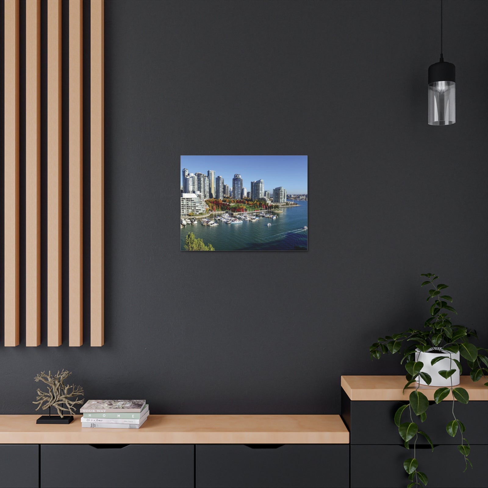 Vancouver Daytime Skyline Canvas Artwork High-Quality Breathtaking Stunning Cityscape for Home Decor Ready to Hang-Express Your Love Gifts