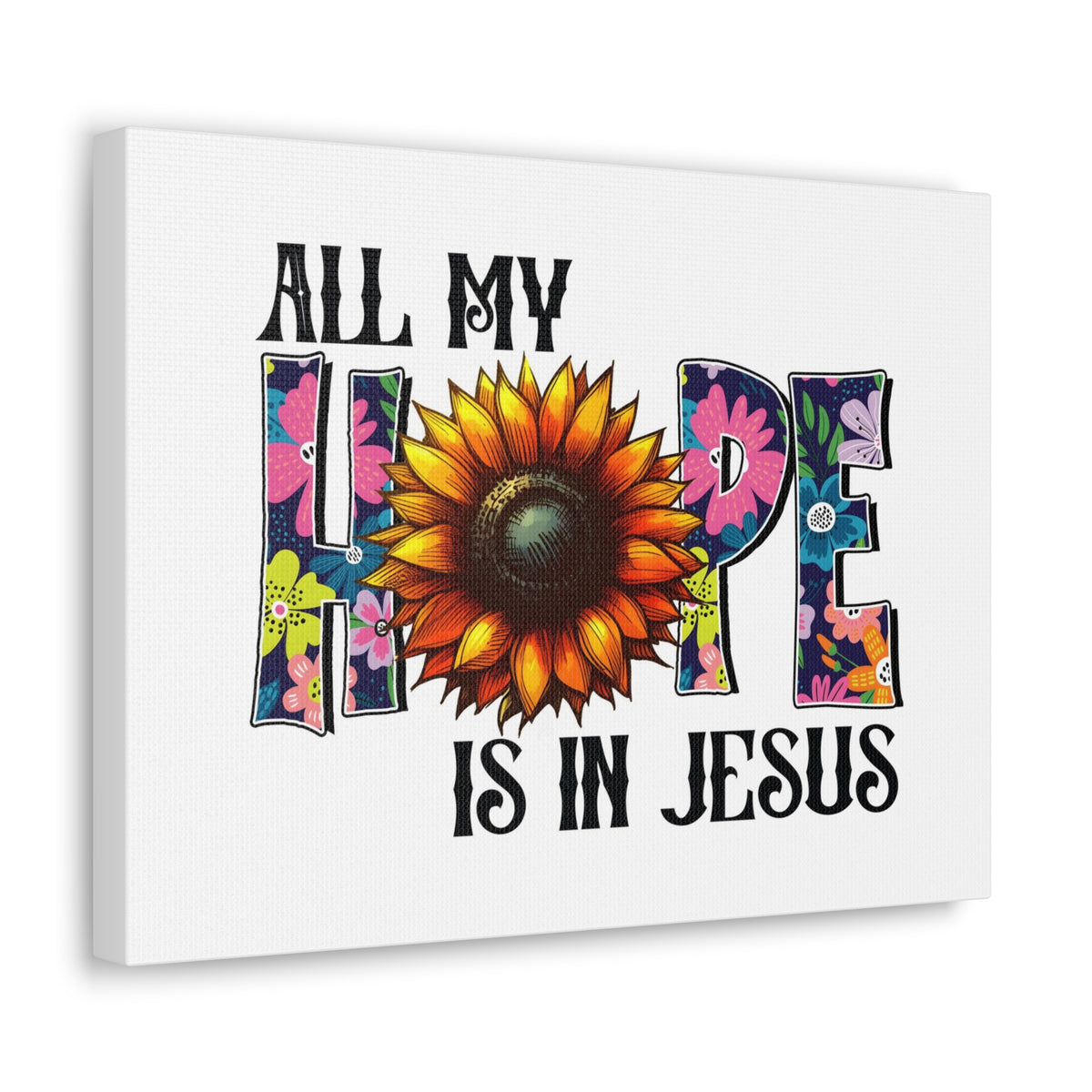 Scripture Walls My Hope is Jesus Bible Verse Canvas Christian Wall Art Ready to Hang Unframed-Express Your Love Gifts