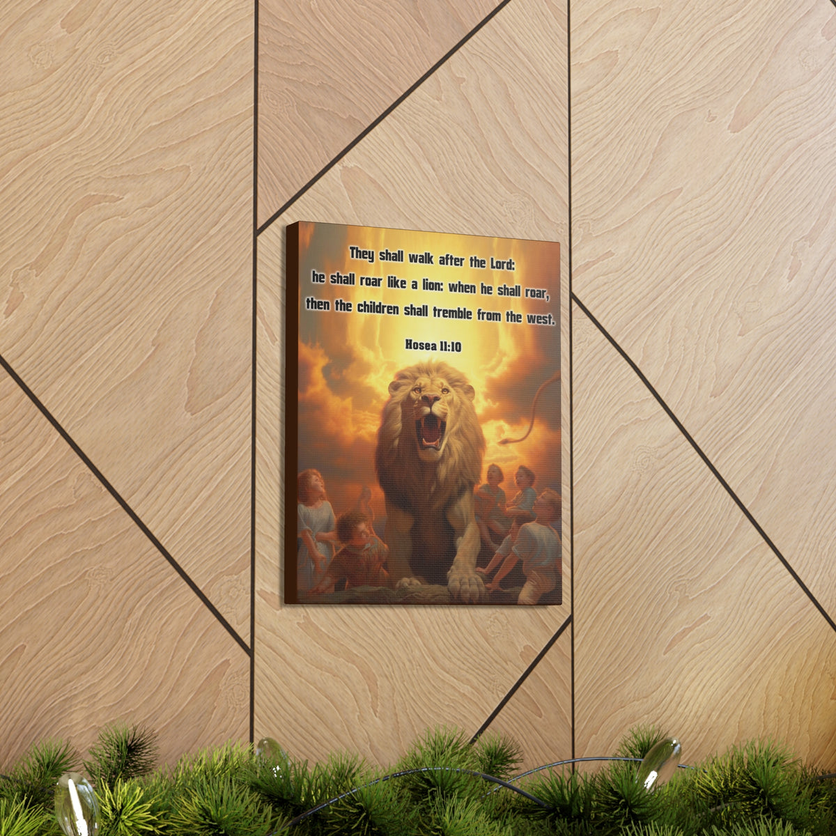 Scripture Walls They Shall Walk After the Lord Hosea 11:10 Christian Wall Art Print Ready to Hang Unframed-Express Your Love Gifts