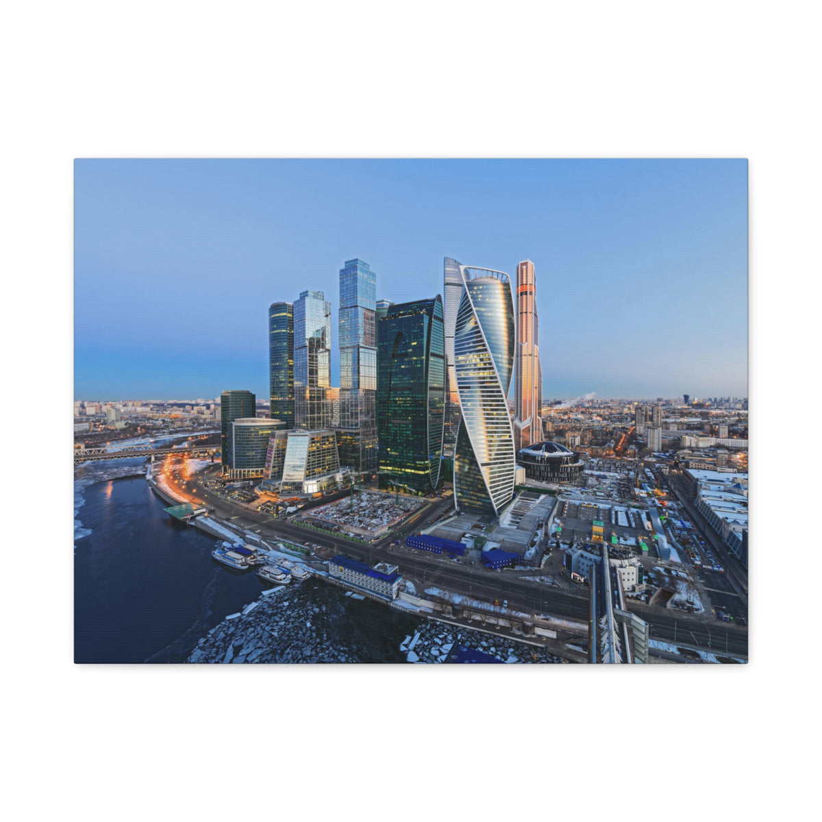 Moscow Daytime Skyline Canvas Artwork High-Quality Breathtaking Stunning Cityscape for Home Decor Ready to Hang-Express Your Love Gifts