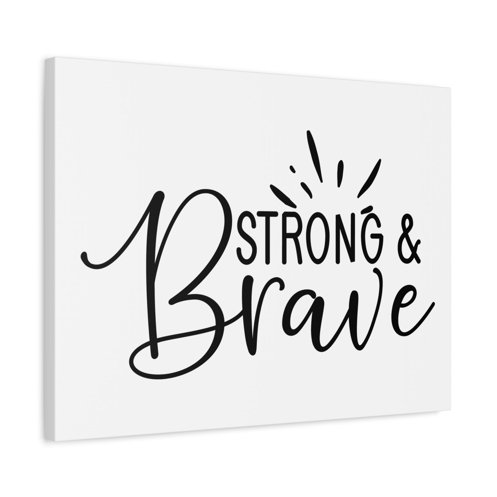 Scripture Canvas Be Strong & Brave Psalm 31:24 Christian Wall Art Print Ready to Hang-Express Your Love Gifts