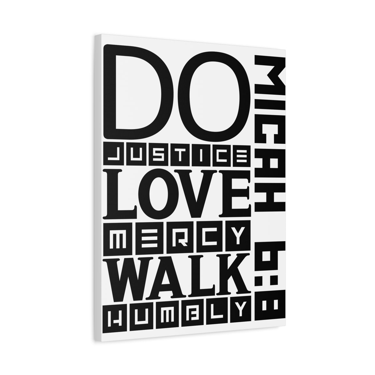 Scripture Walls Micah 6:8 DO Justice Bible Verse Canvas Christian Wall Art Ready to Hang Unframed-Express Your Love Gifts