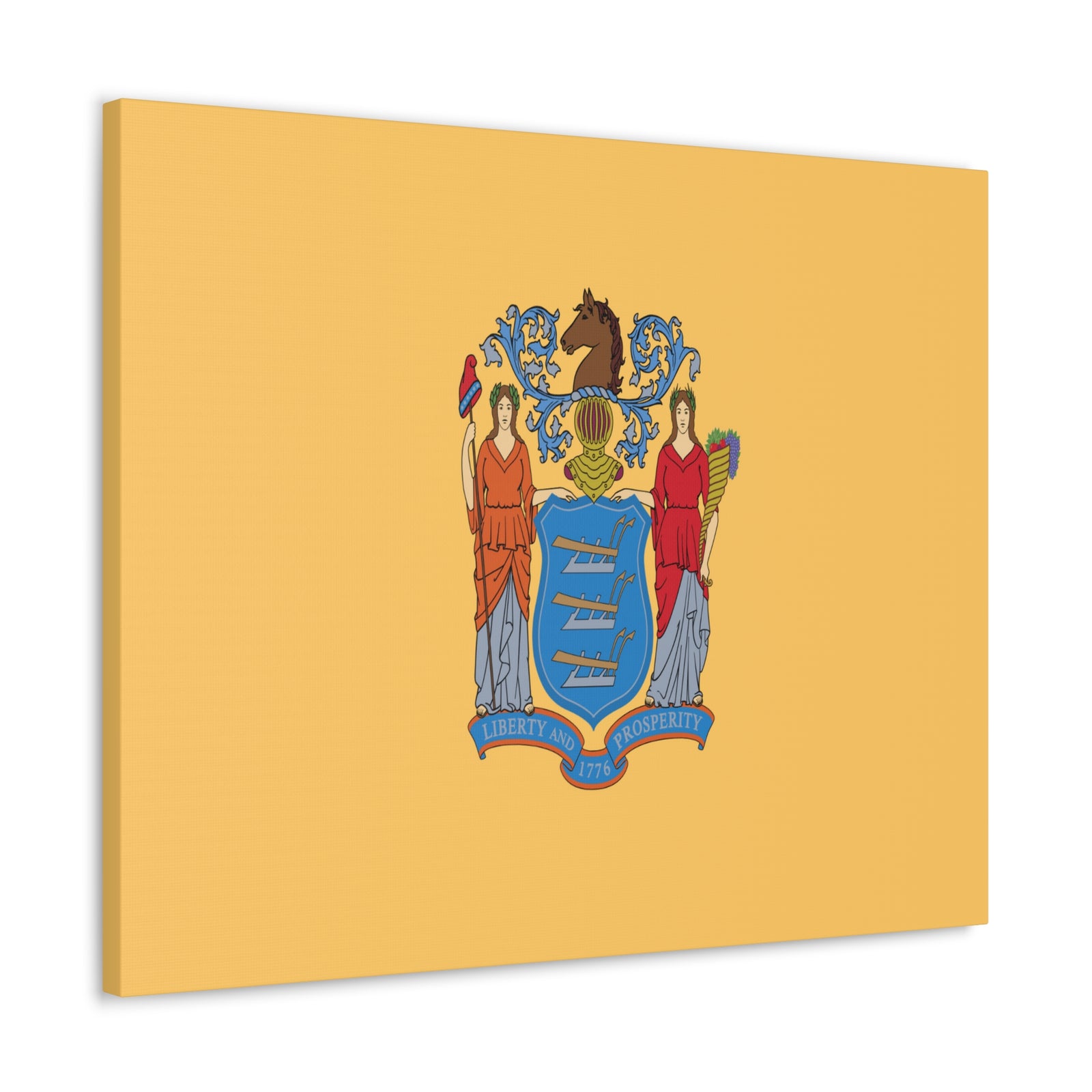 New Jersey Stage Flag Canvas Vibrant Wall Art Unframed Home Decor-Express Your Love Gifts