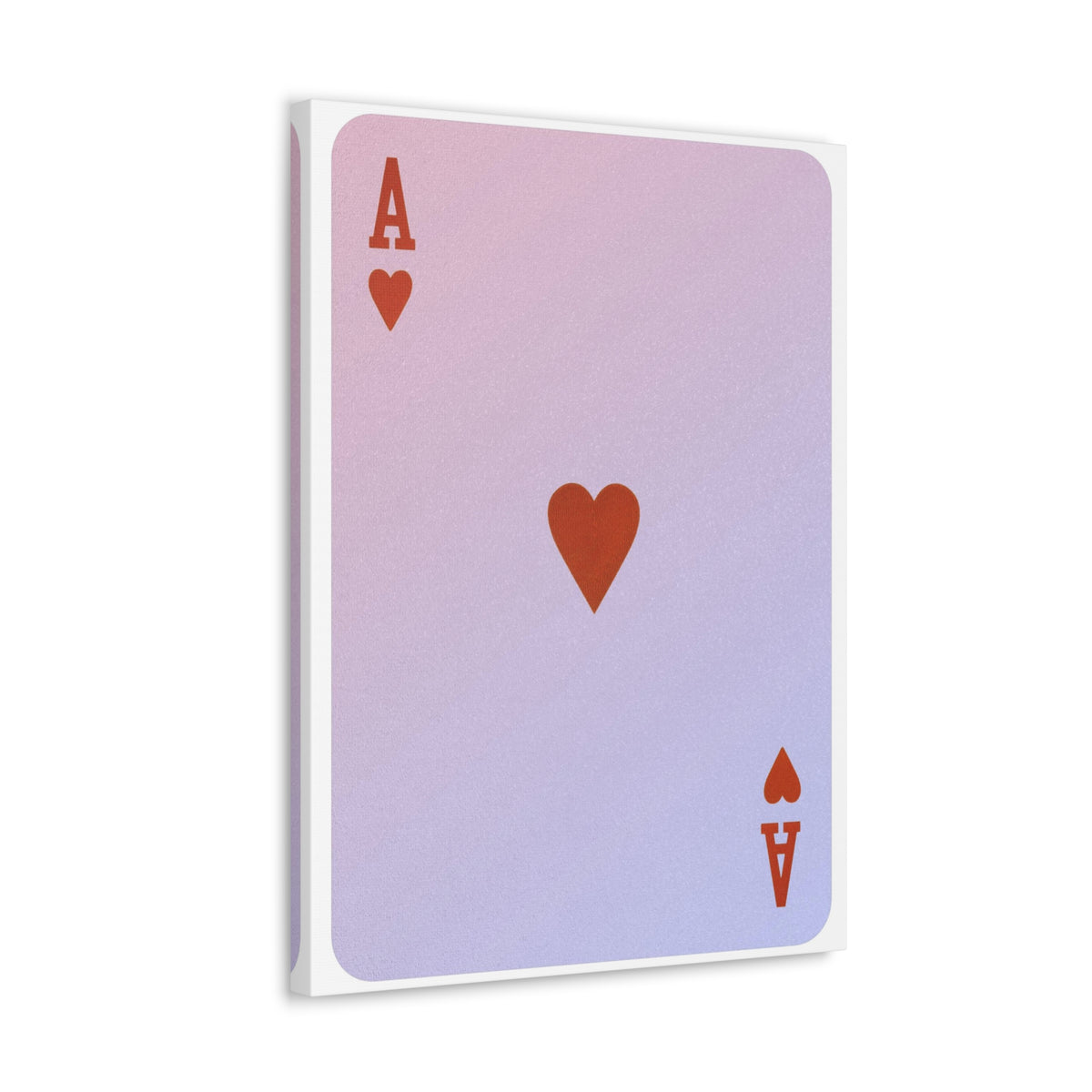 Ace Of Hearts Playing Card Canvas Wall Art for Home Decor Ready-to-Hang-Express Your Love Gifts