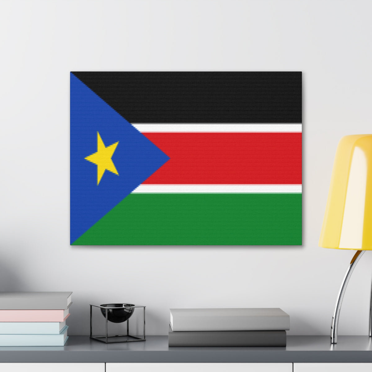 South Sudan Country Flag Canvas Vibrant Wall Art Unframed Home Decor-Express Your Love Gifts