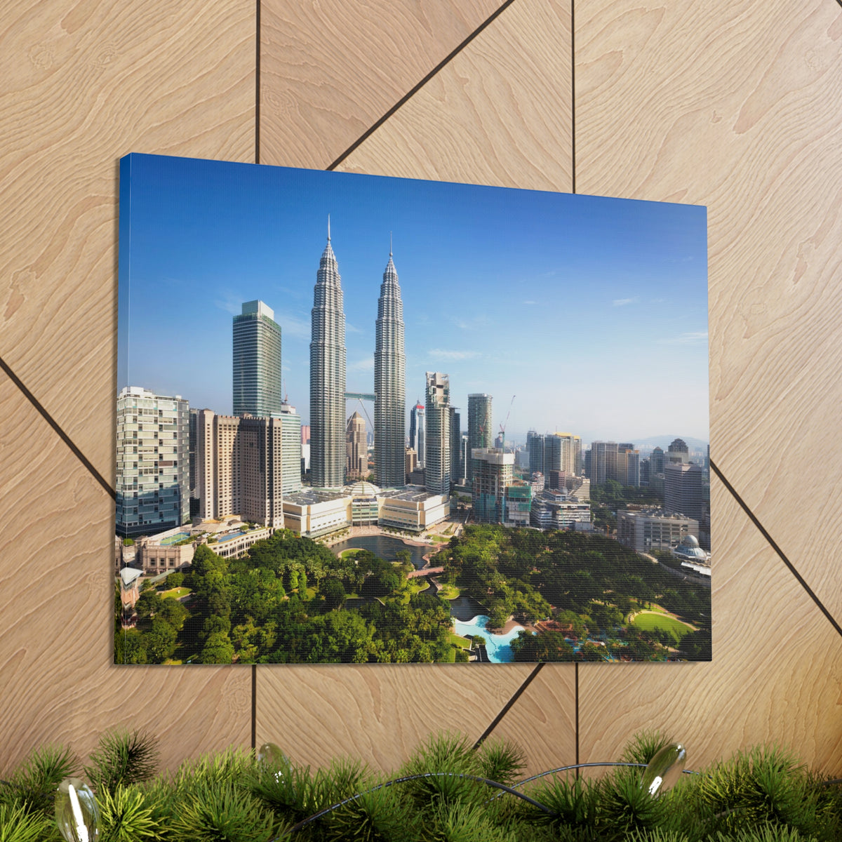 Kuala Lumpur Daytime Skyline Canvas Artwork High-Quality Breathtaking Stunning Cityscape for Home Decor Ready to Hang-Express Your Love Gifts