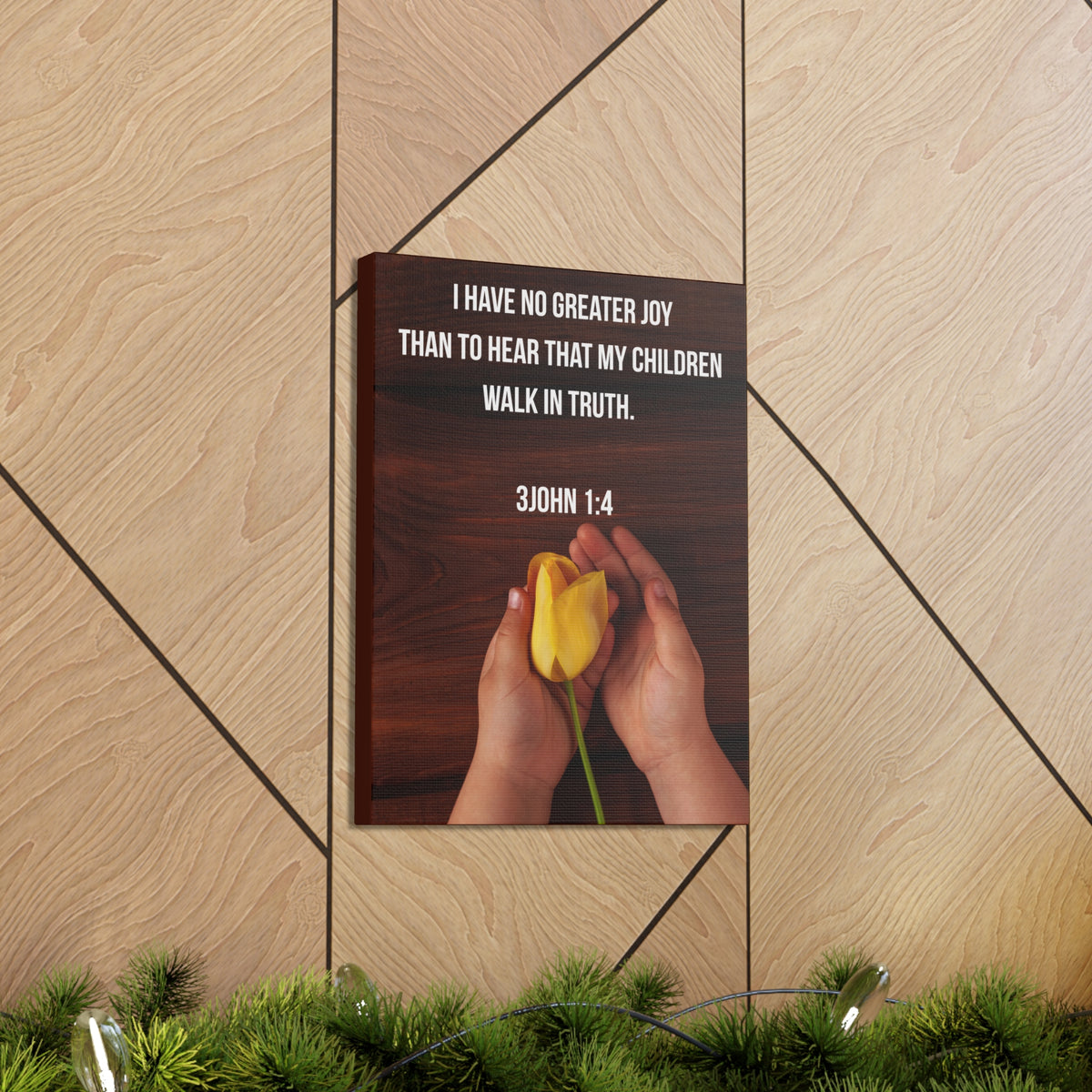 Scripture Canvas Walk In Truth 3 John 1:4 Christian Wall Art Bible Verse Print Ready to Hang-Express Your Love Gifts