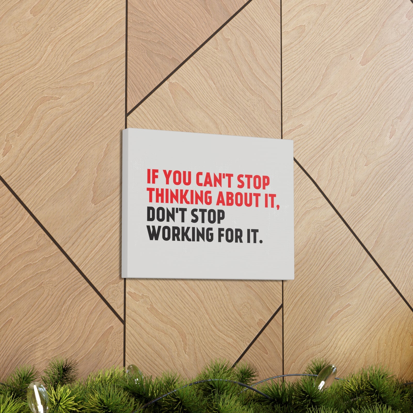 Inspirational Wall Art Thinking About It Motivation Wall Decor for Home Office Gym Inspiring Success Quote Print Ready to Hang-Express Your Love Gifts