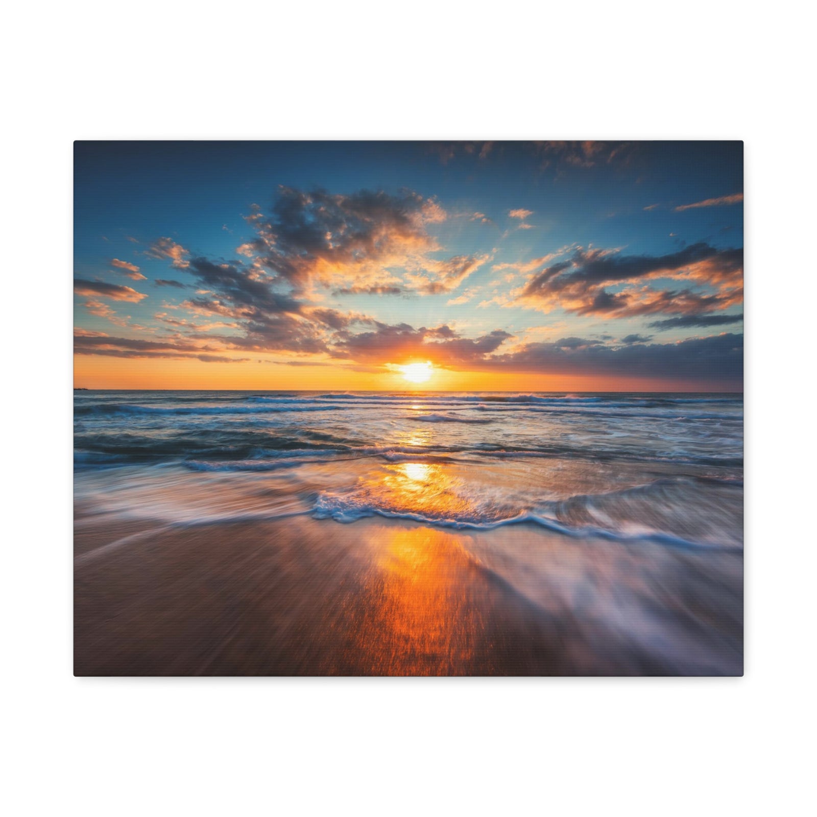Sunrise Over The Sea Ocean Canvas Wall Art for Home Decor Ready-to-Hang-Express Your Love Gifts