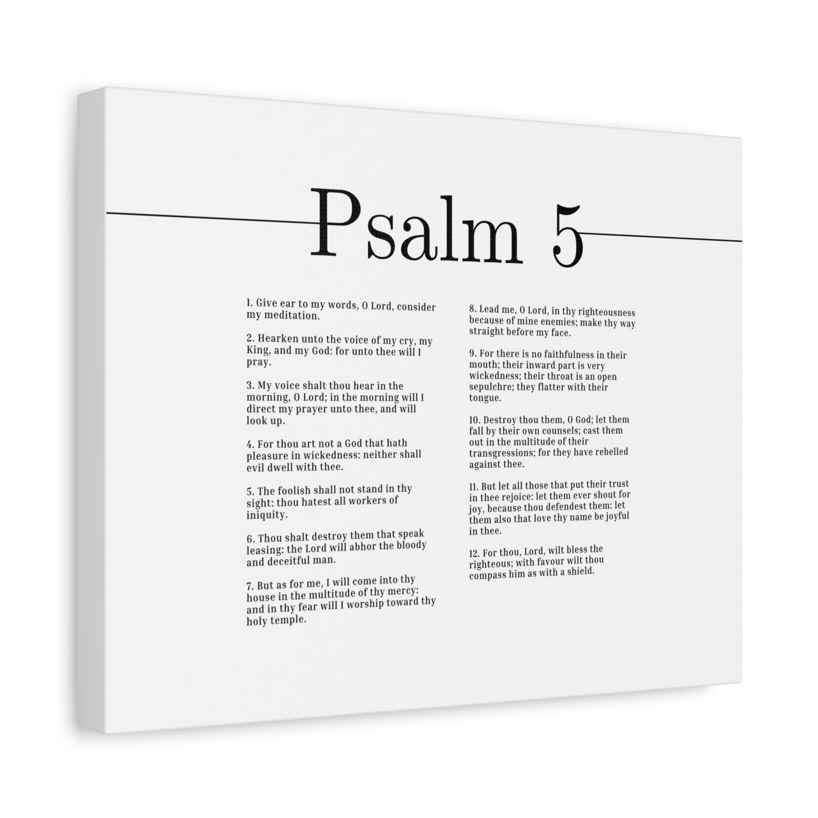 Scripture Canvas Will Bless The Righteous Psalm 5 Christian Wall Art Bible Verse Print Ready to Hang-Express Your Love Gifts