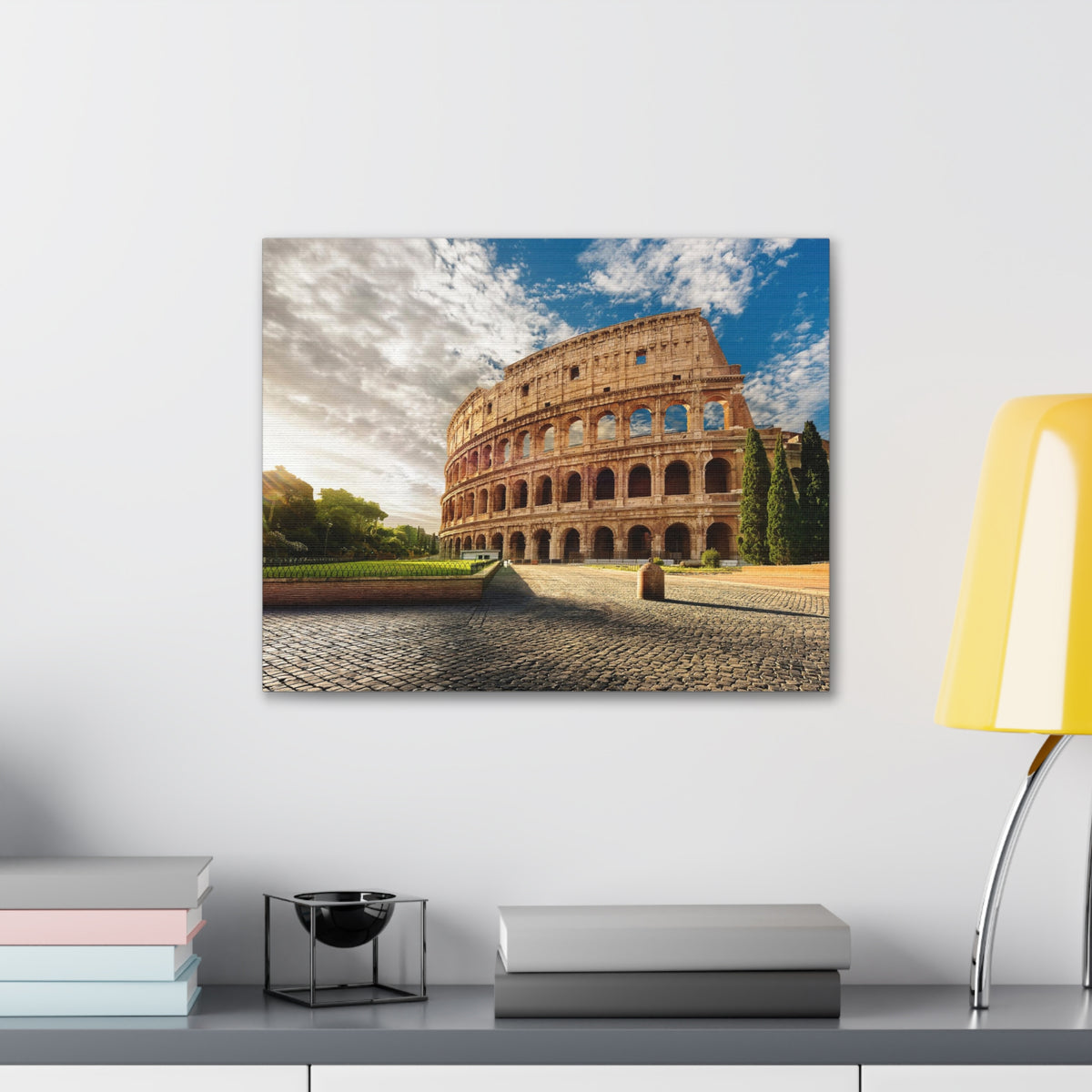 Italy Colosseum in Rome Modern Multicolor Scenic Nature Photography Canvas Home Office Decor Ready to Hang-Express Your Love Gifts