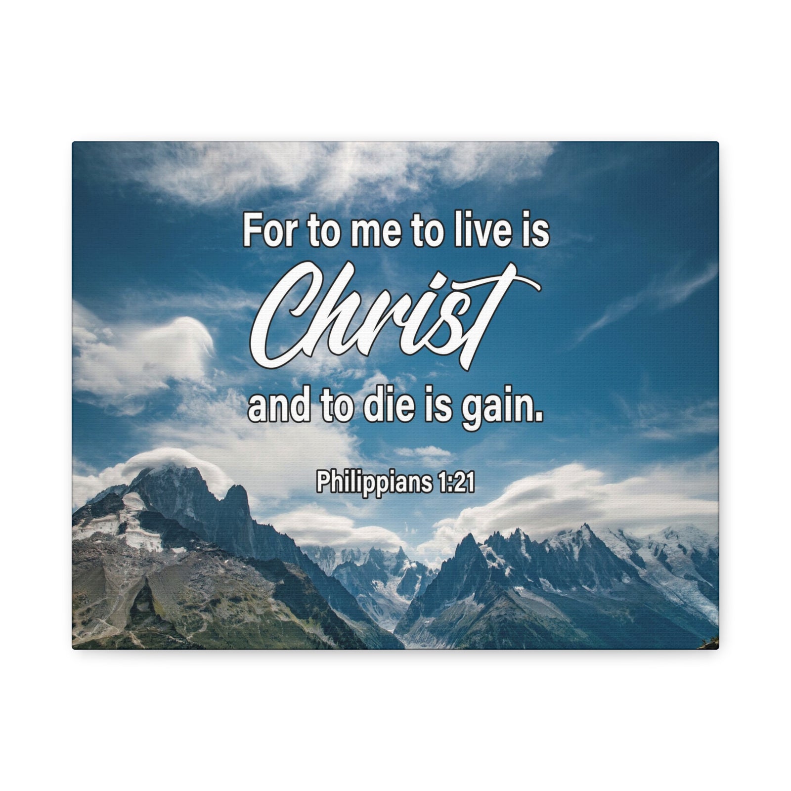 Bible Verse Canvas To Live is Christ Philippians 1:21 Wall Art Christian Home Decor-Express Your Love Gifts