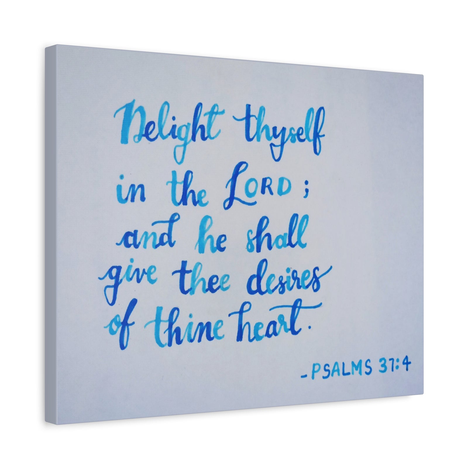 Scripture Canvas Thine Heart Psalms 37:4 Christian Wall Art Bible Verse Print Ready to Hang-Express Your Love Gifts